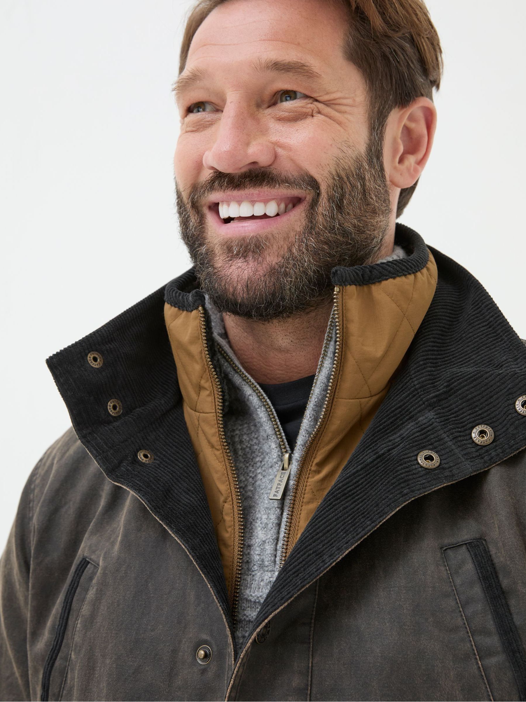 Broadsands Brown Funnel Neck Jacket - Image 4 of 6