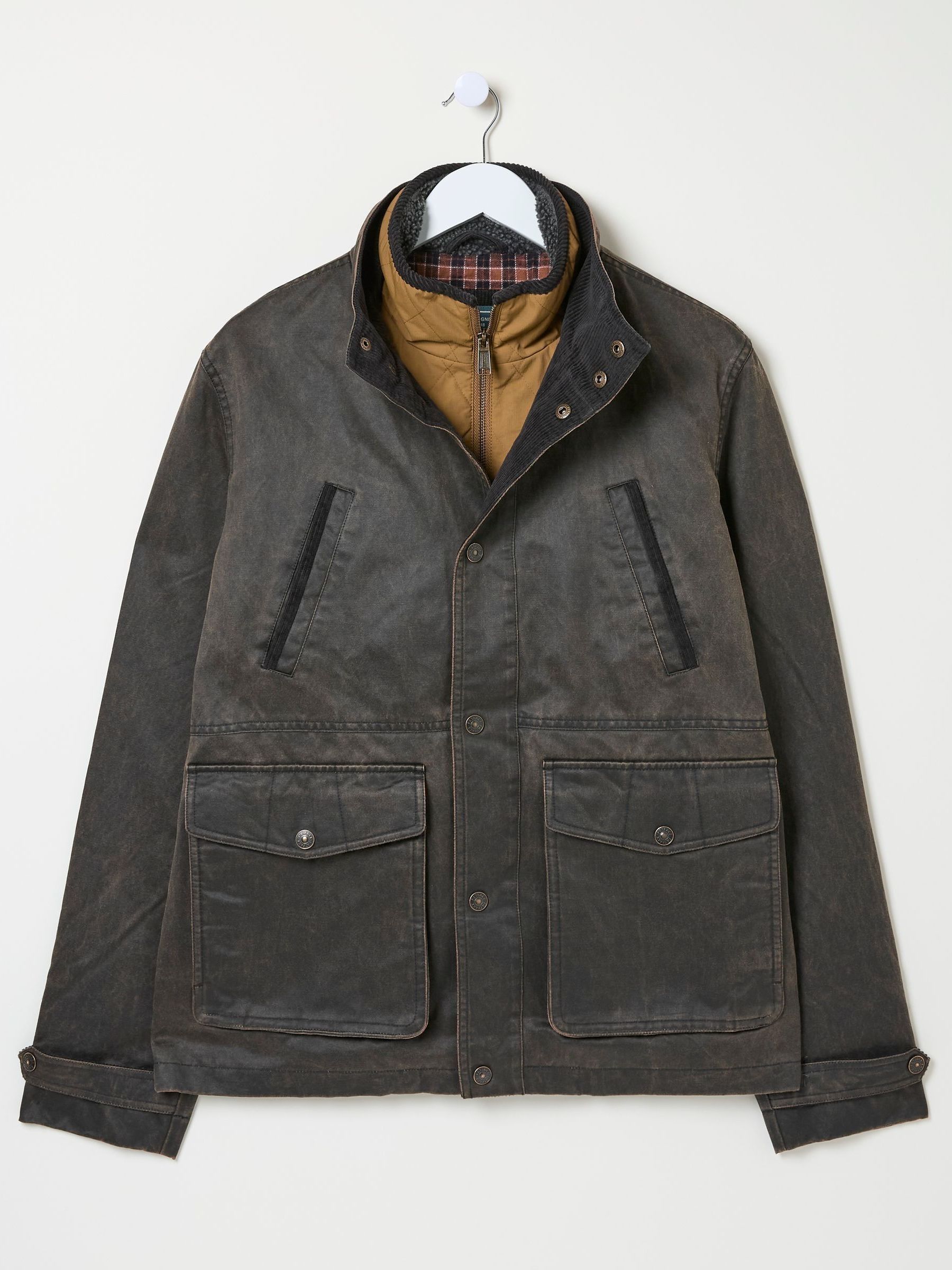 Broadsands Brown Funnel Neck Jacket - Image 6 of 6