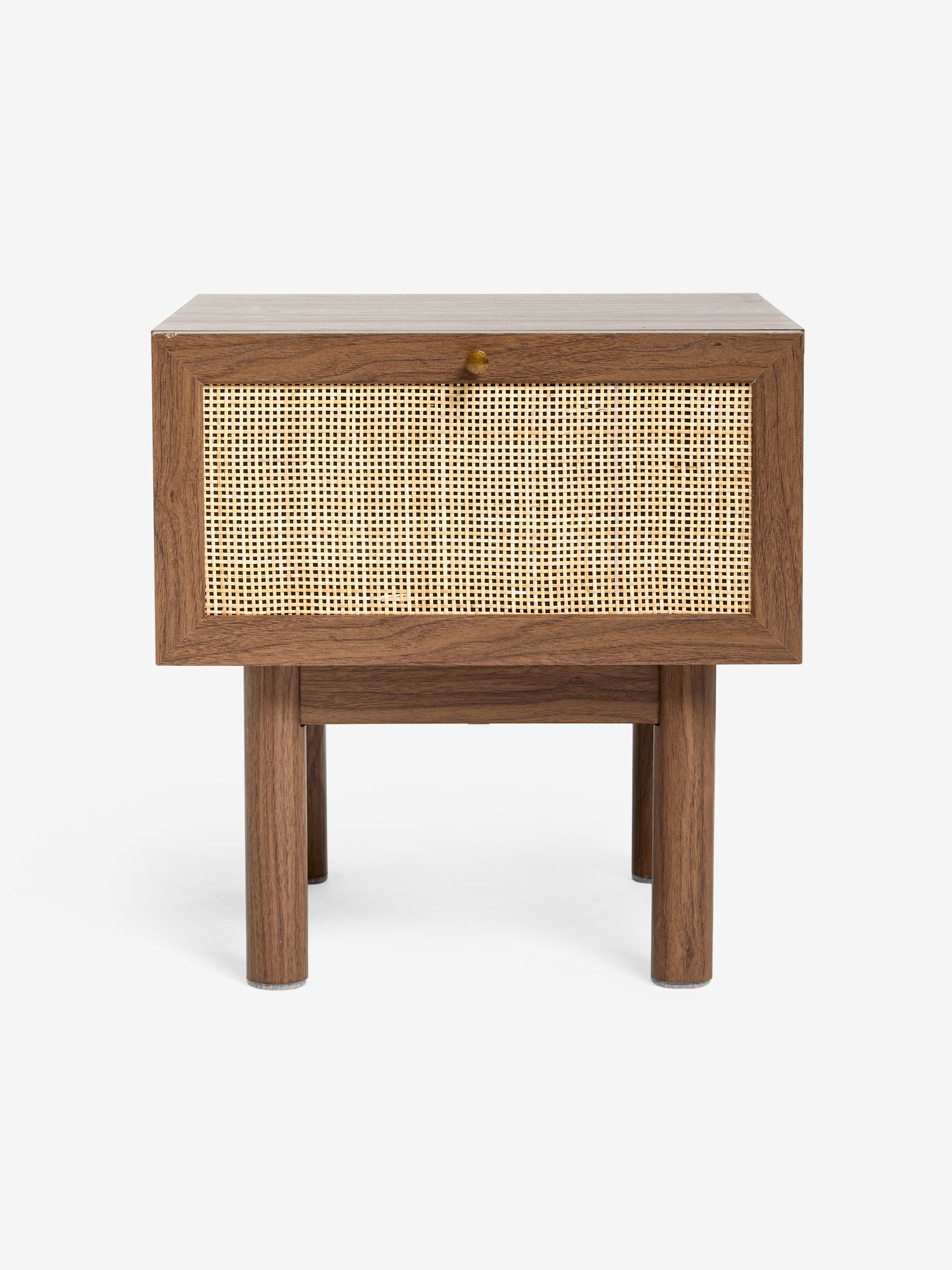 Pavia Rattan Bedside Table in Dark Oak Effect - Image 6 of 6