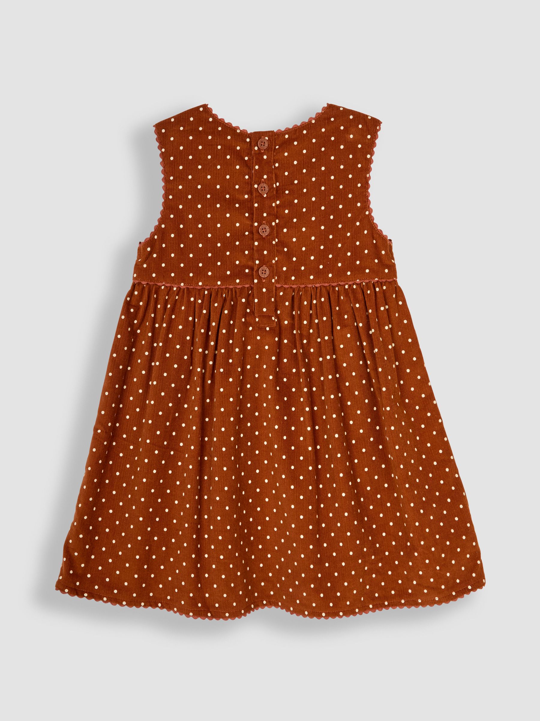 Brown Guinea Pig Apploque Cord Dress - Image 2 of 3