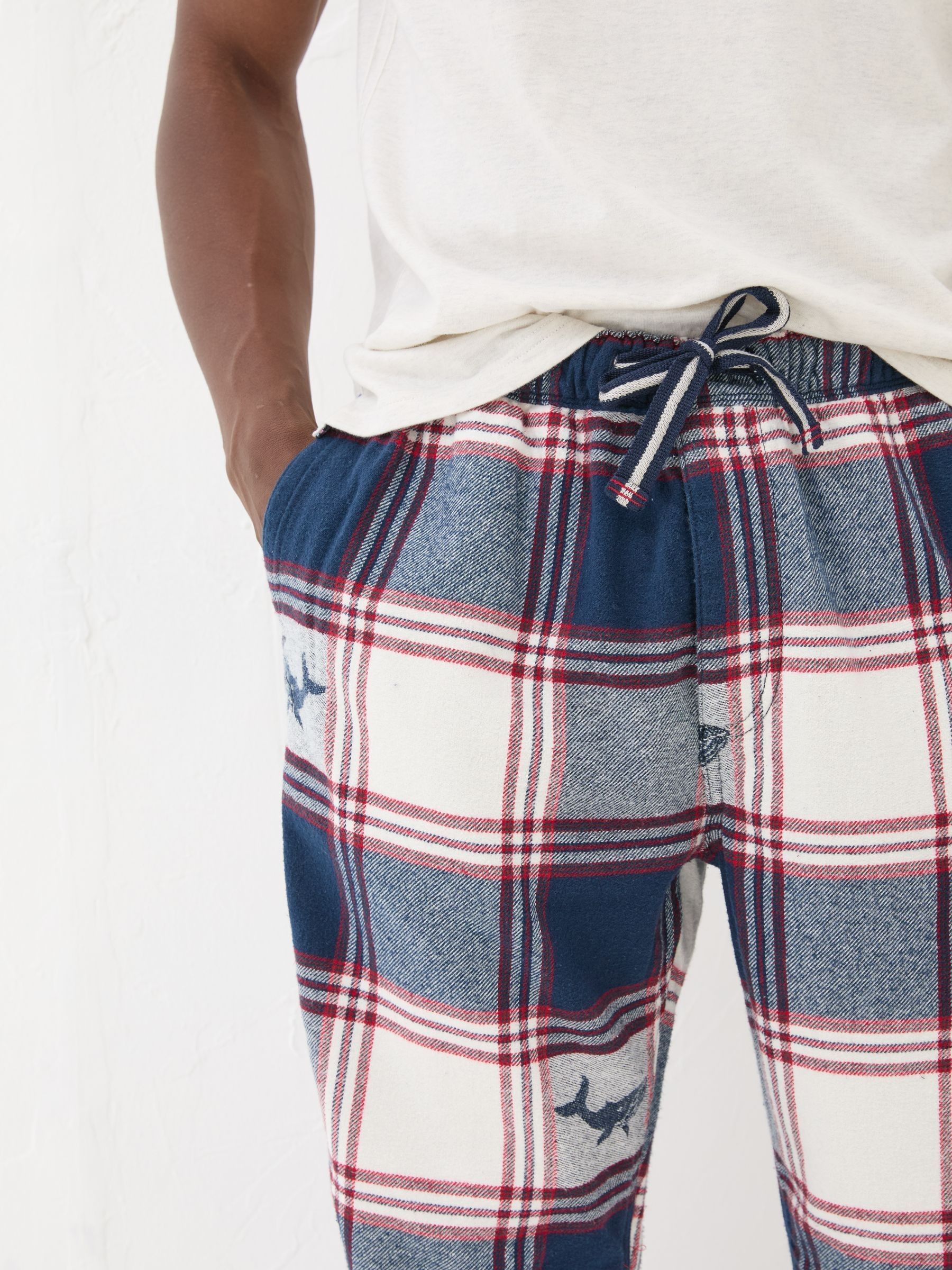 Blue Shelter Check Pyjama Bottoms - Image 5 of 6