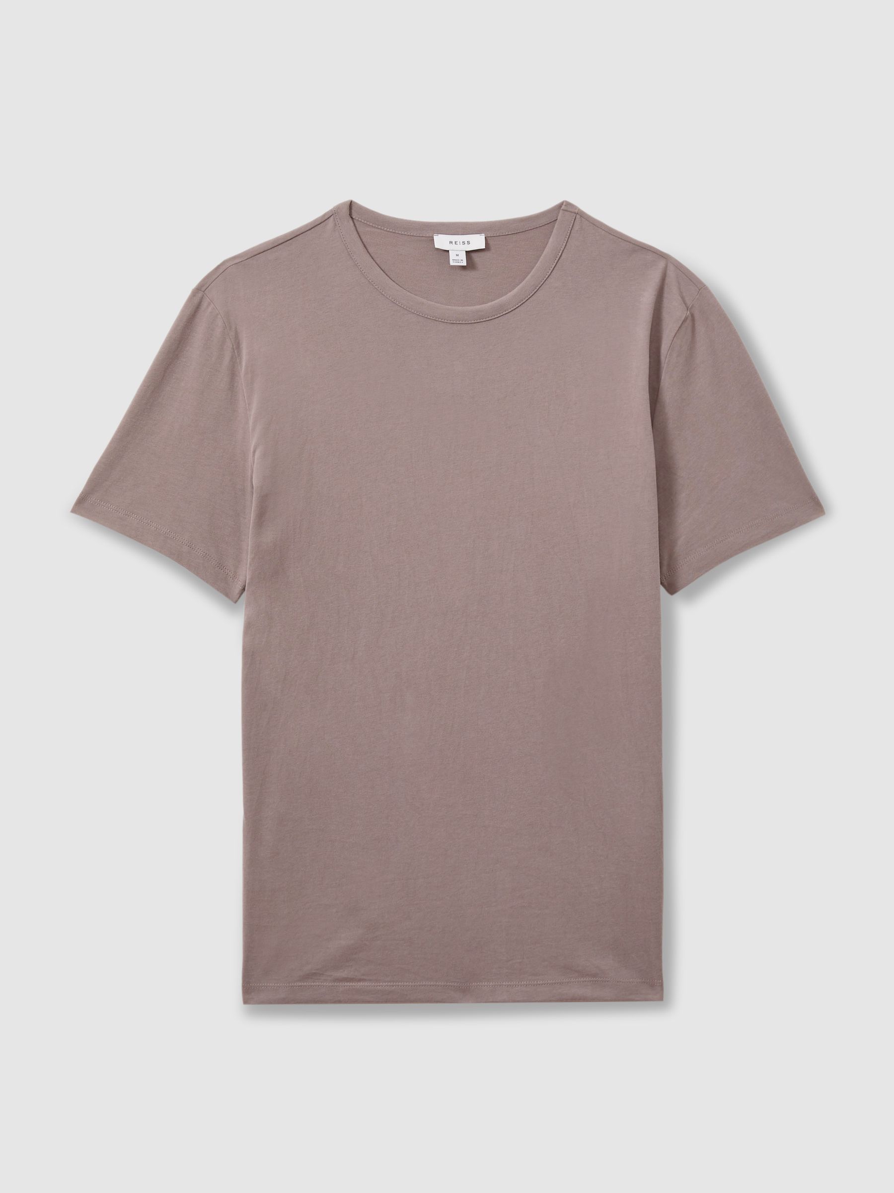 Cotton Crew Neck T-Shirt in Opal Grey - Image 2 of 6