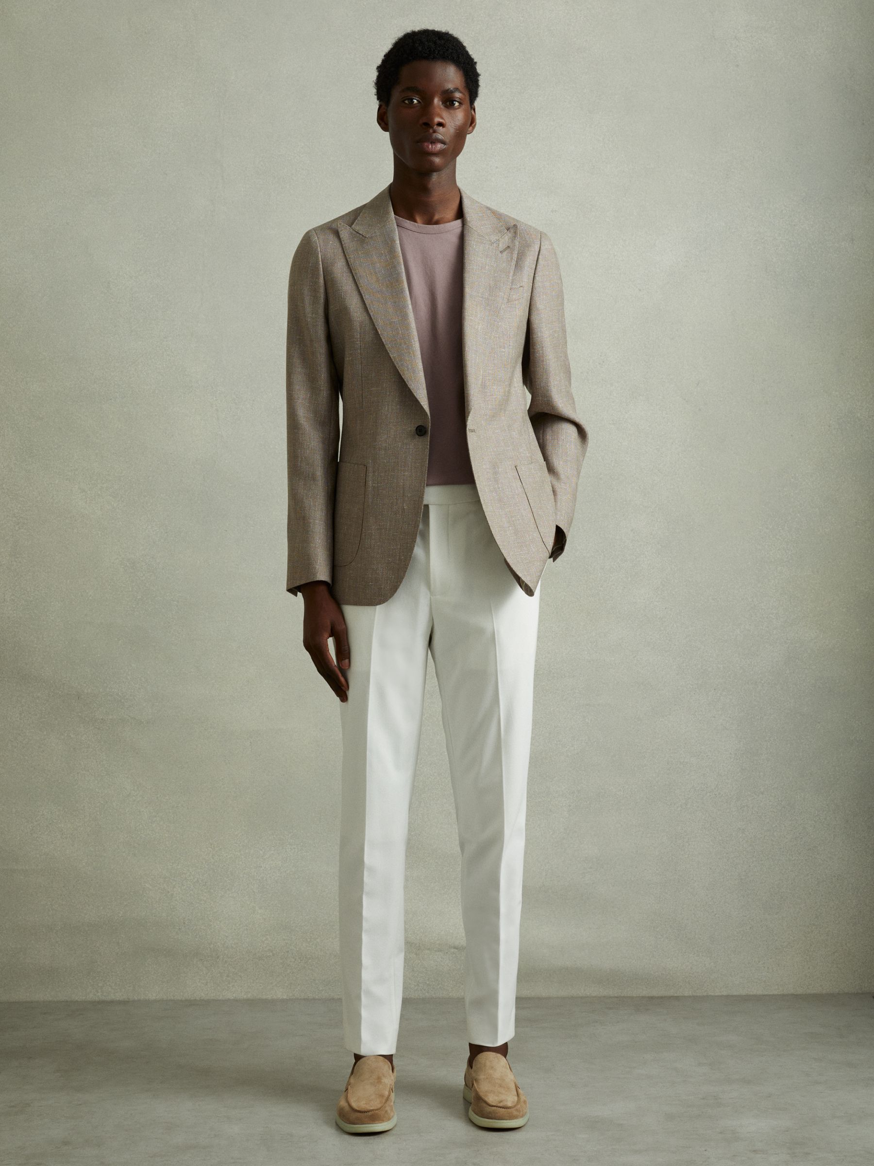 Cotton Crew Neck T-Shirt in Opal Grey - Image 3 of 6