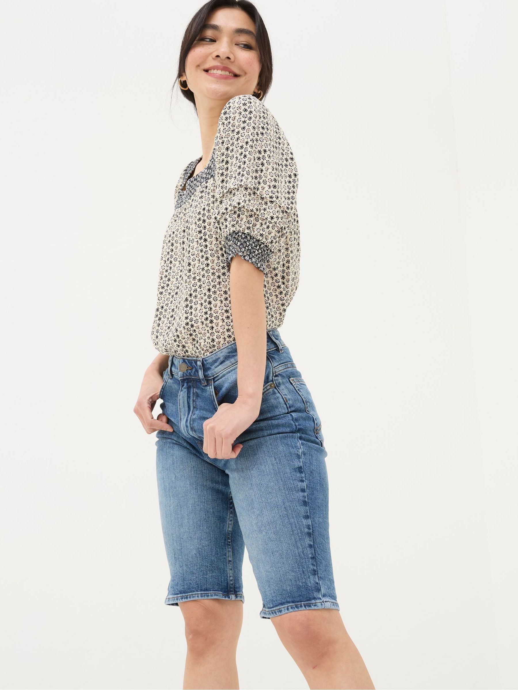 Bisley Blue Denim Bermuda Shorts - Image 1 of 4