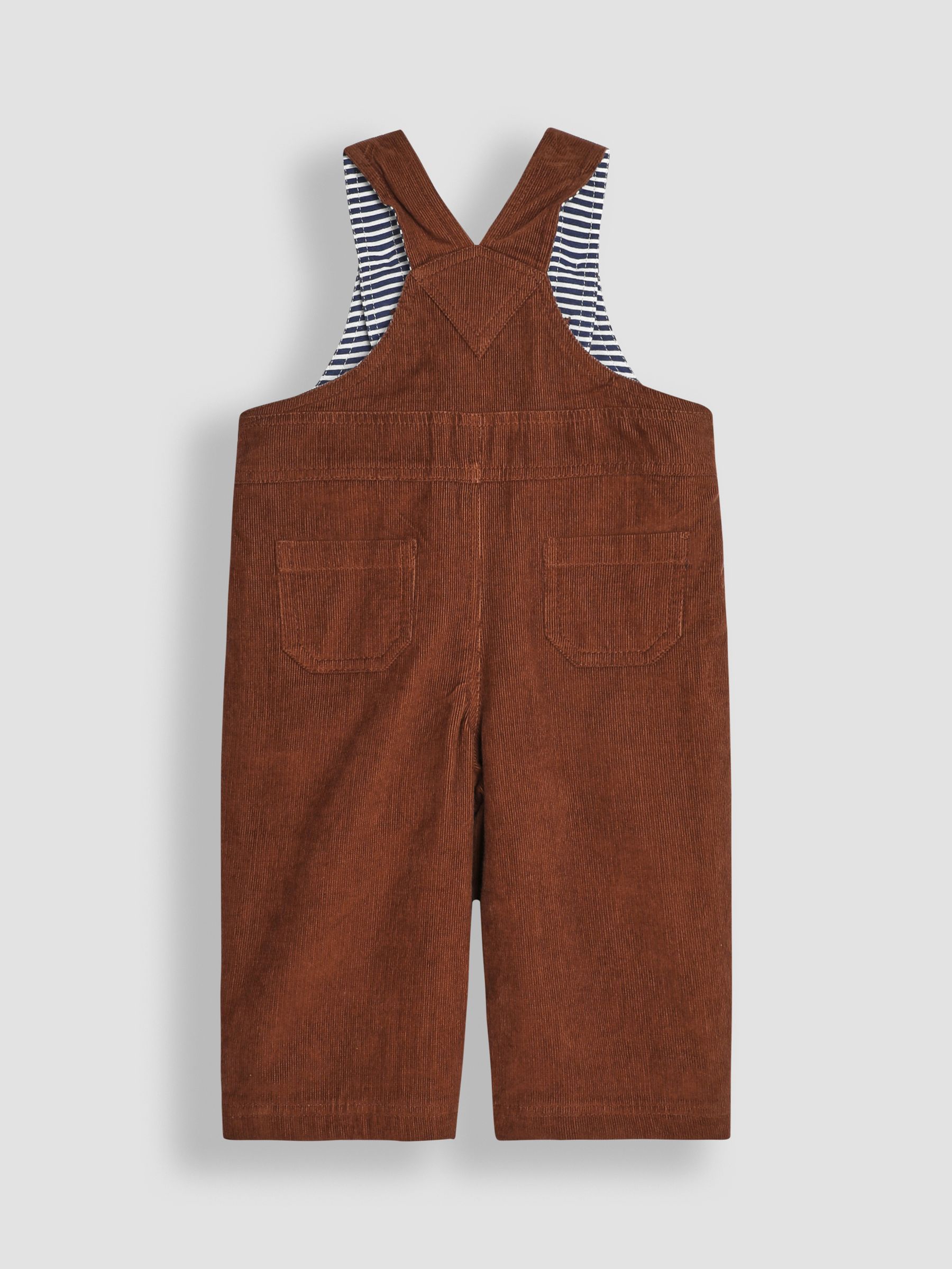 Toffee Embroidered Cord Dungarees - Image 2 of 3