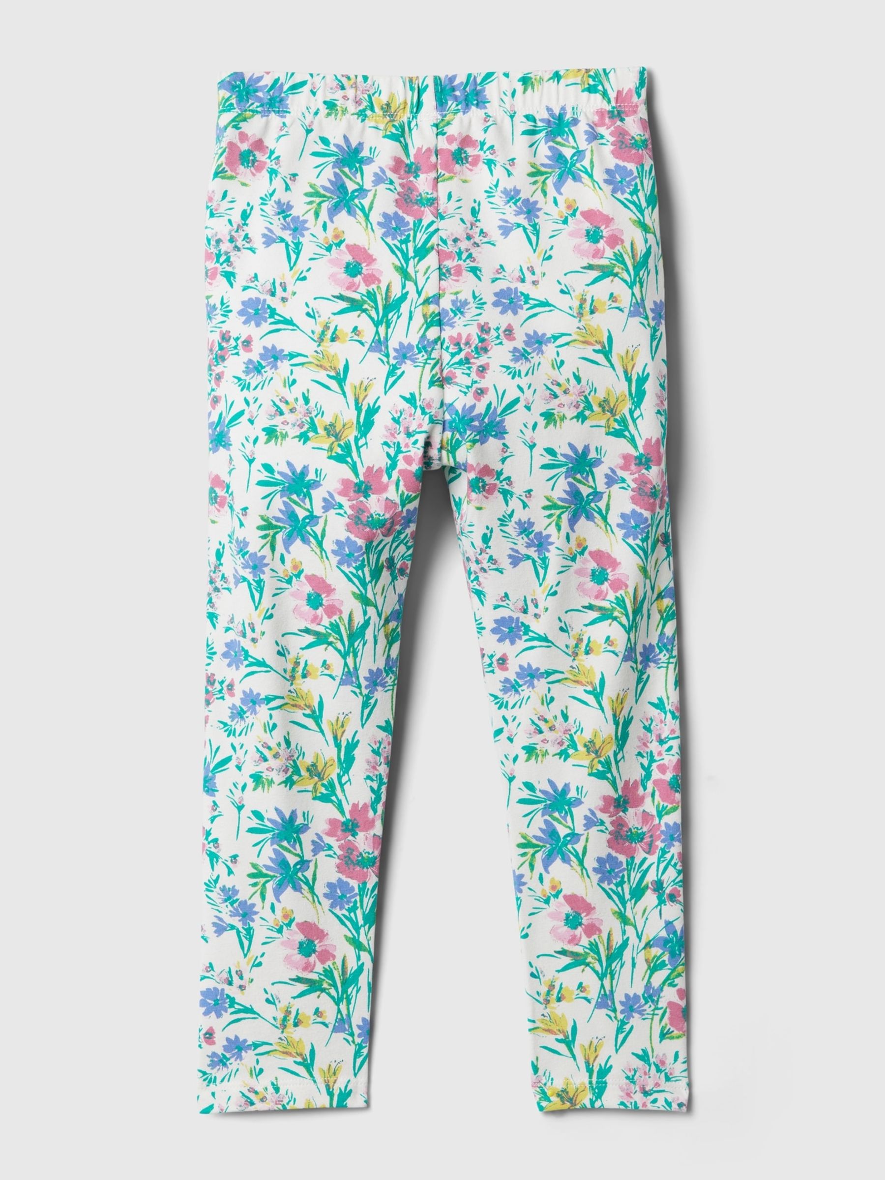 Green Floral Print Pull On Leggings (3mths-5yrs) - Image 1 of 2