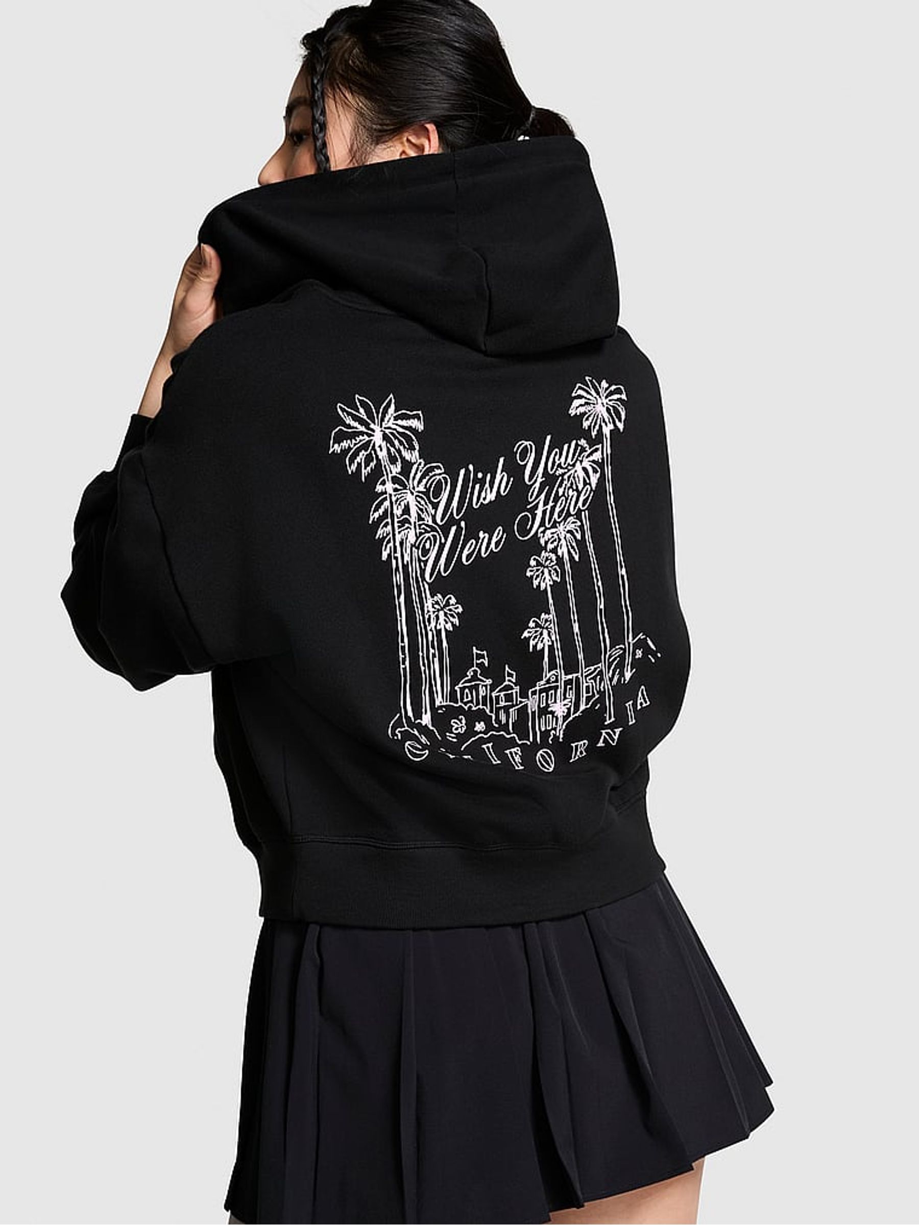 Pure Black Beverly Hills Zip Up Hoodie - Image 2 of 3