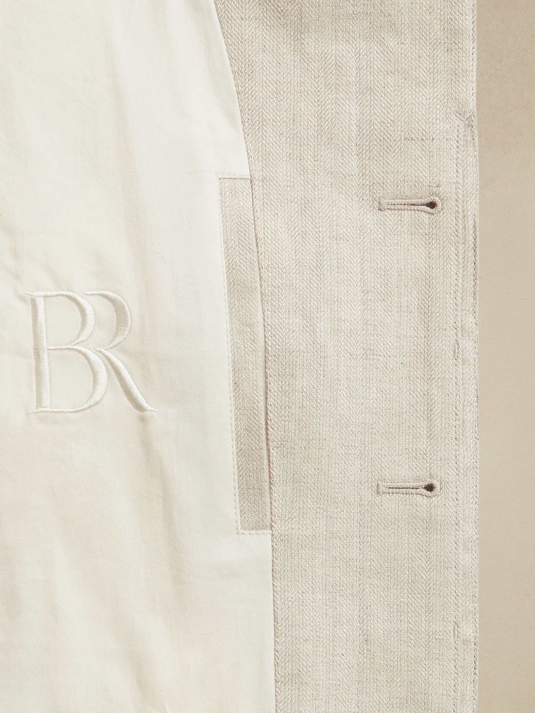 Banana Republic Beige Seacliff Linen Shirt Jacket - Image 4 of 5