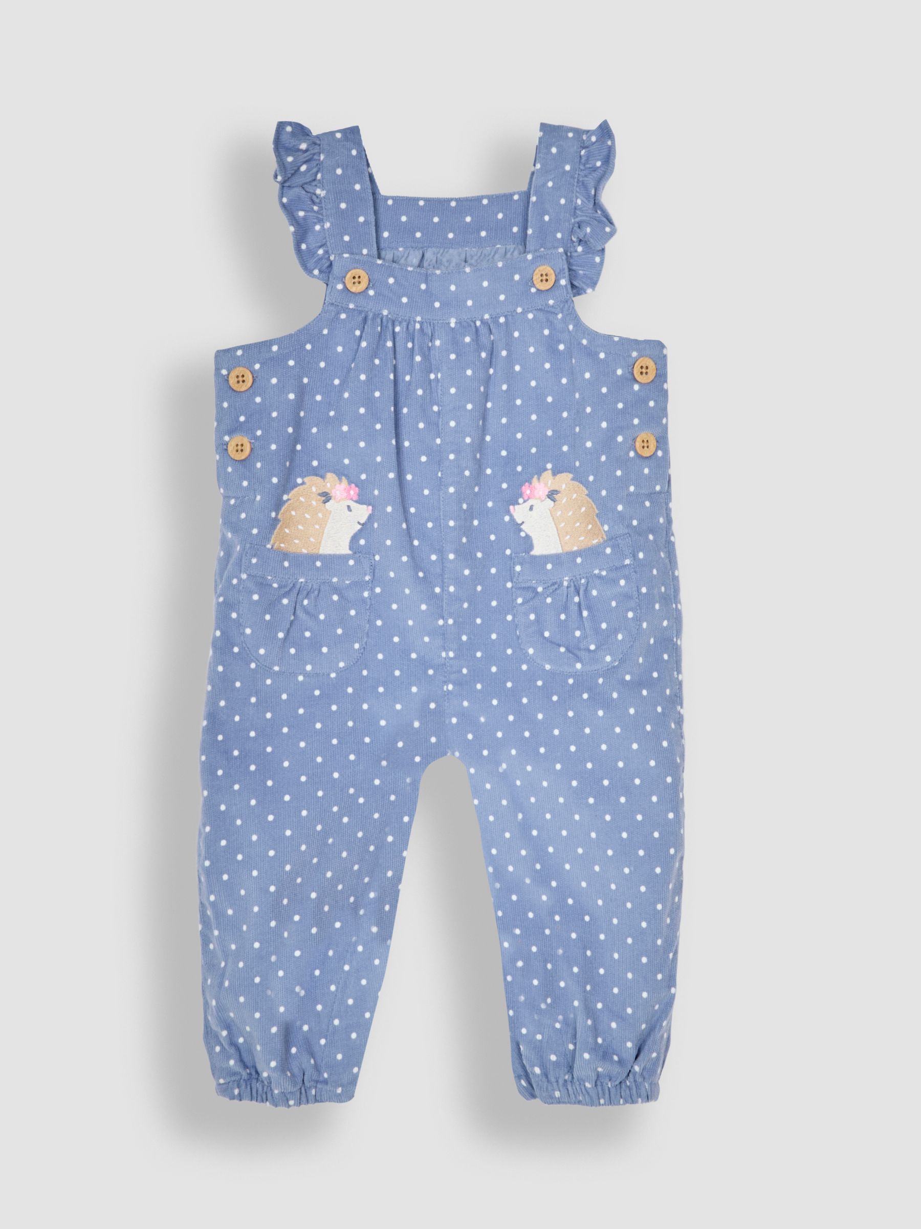 Blue Hedgehog Appliqué Cord Dungarees & Top Set - Image 2 of 6