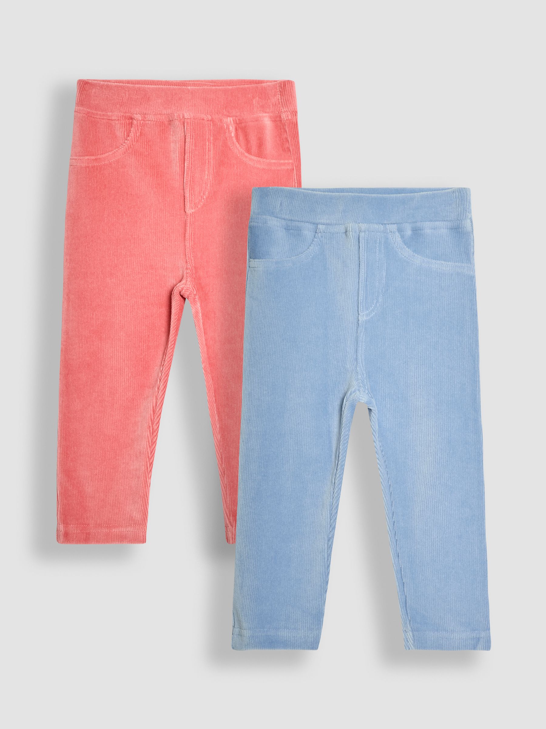 Rose Pink & Pale Blue 2-Pack Jersey Cord Jeggings - Image 1 of 7