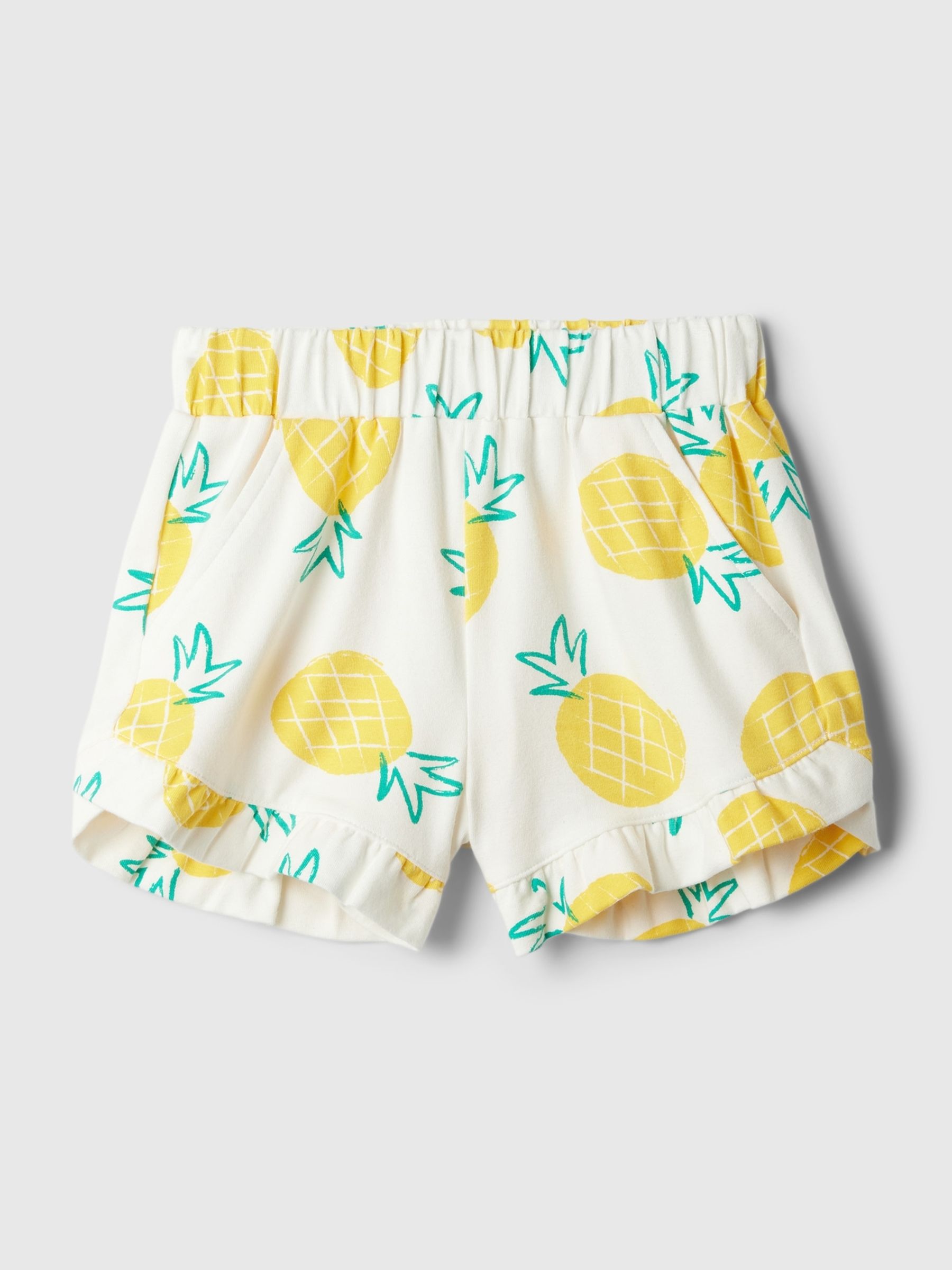 Yellow Pineapple Pull On Ruffle Shorts (Newborn-5yrs) - Image 1 of 2