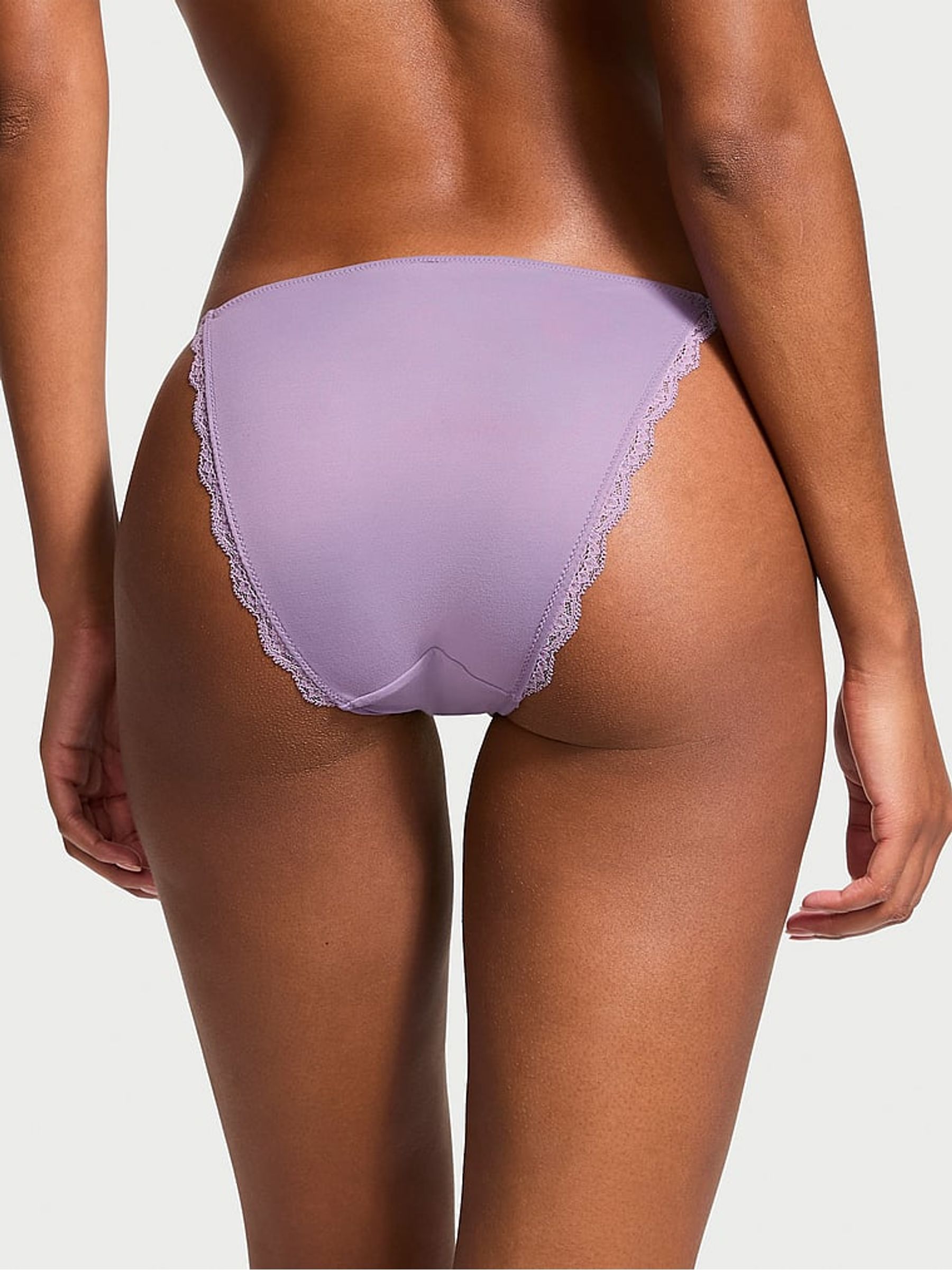 Frozen Plum Purple Lace Trim Bikini Knickers - Image 2 of 3
