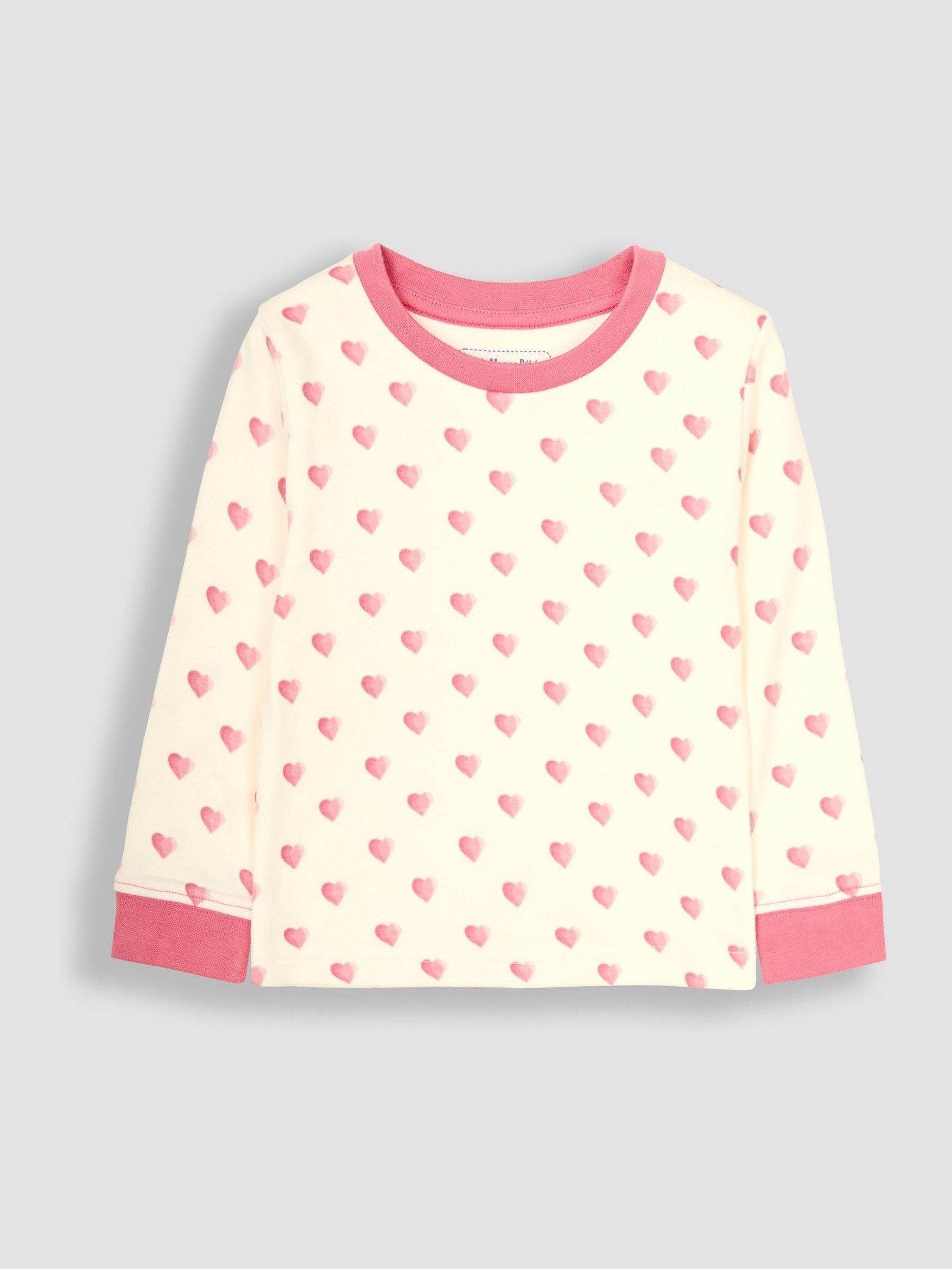 Cream Heart Jersey Pyjamas - Image 4 of 7