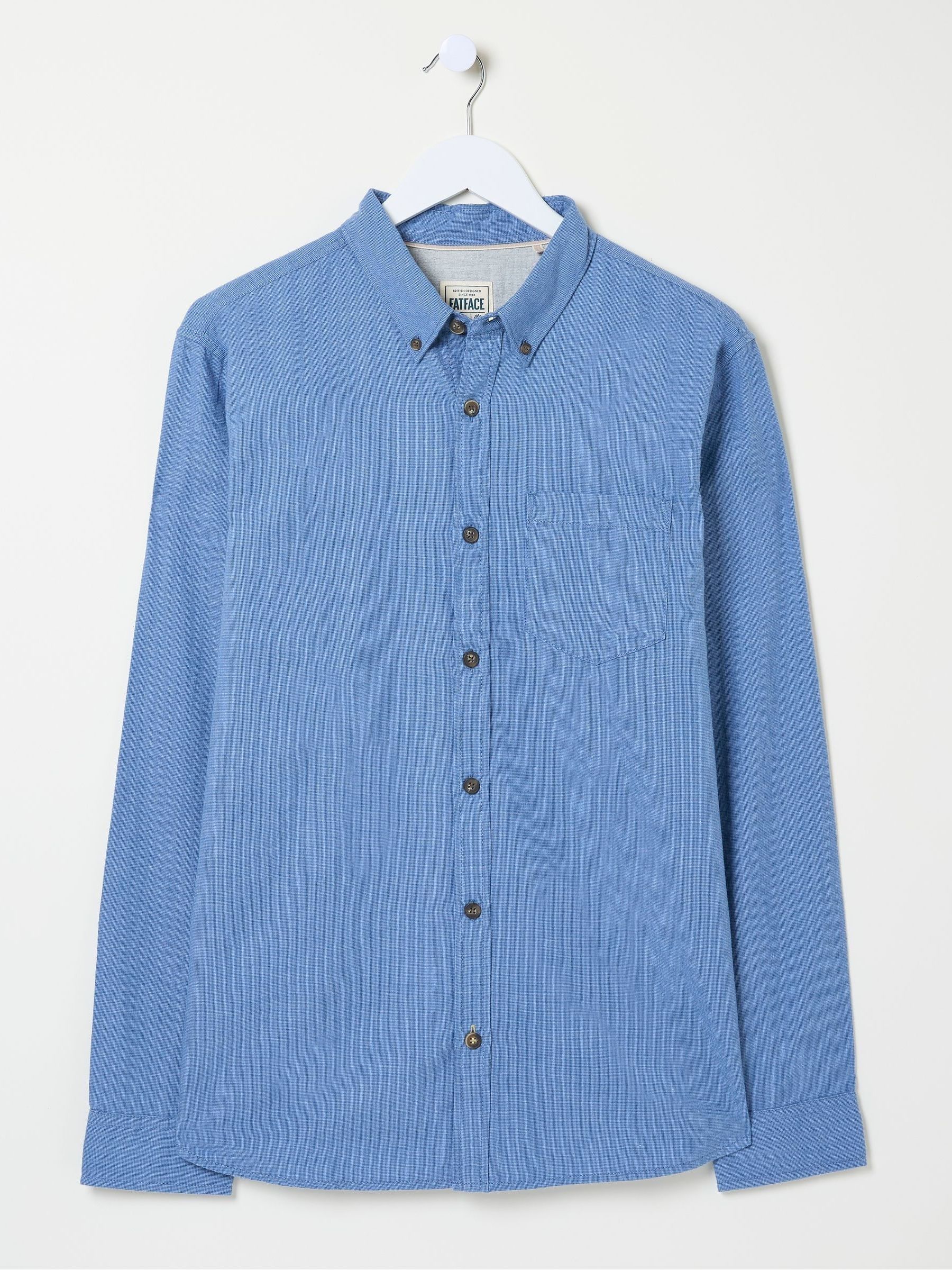 Light Blue Long Sleeve Tadlow Shirt - Image 6 of 6