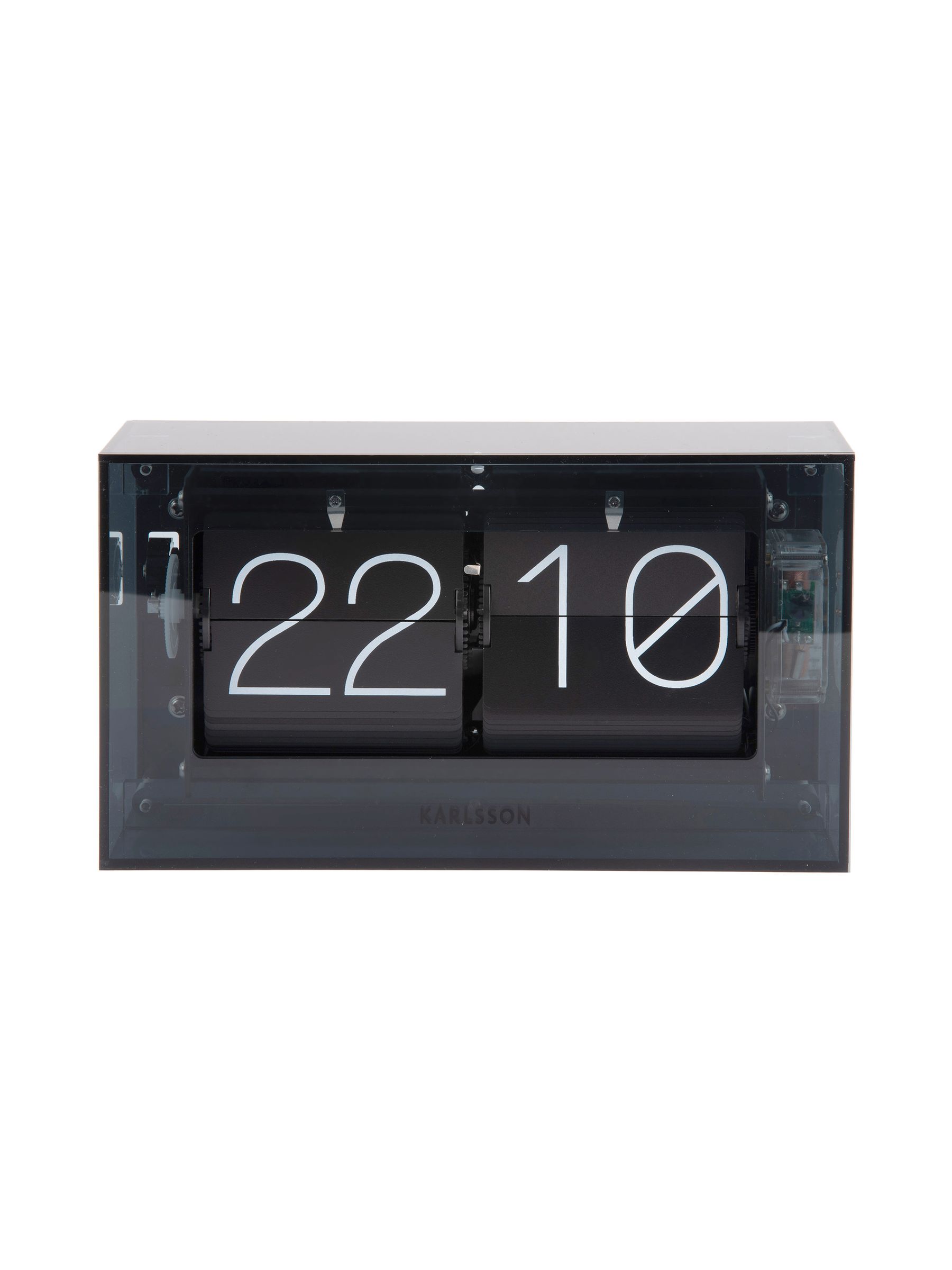 Karlsson Black Boxed Flip Table Clock - Image 1 of 4