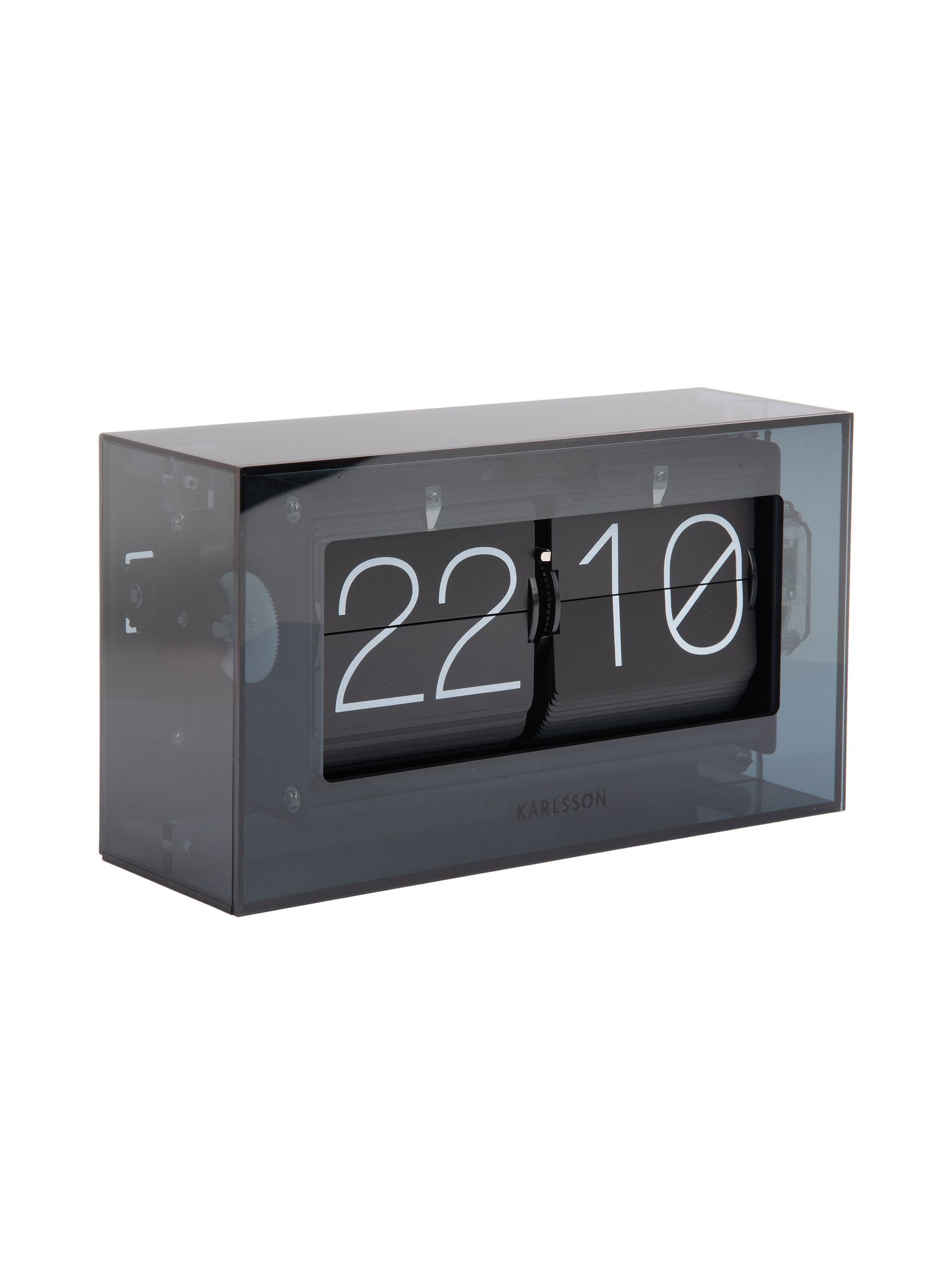 Karlsson Black Boxed Flip Table Clock - Image 2 of 4