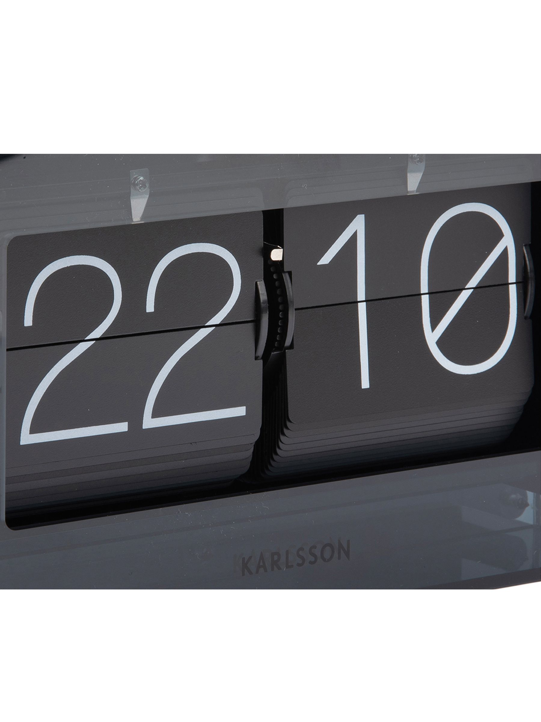 Karlsson Black Boxed Flip Table Clock - Image 3 of 4