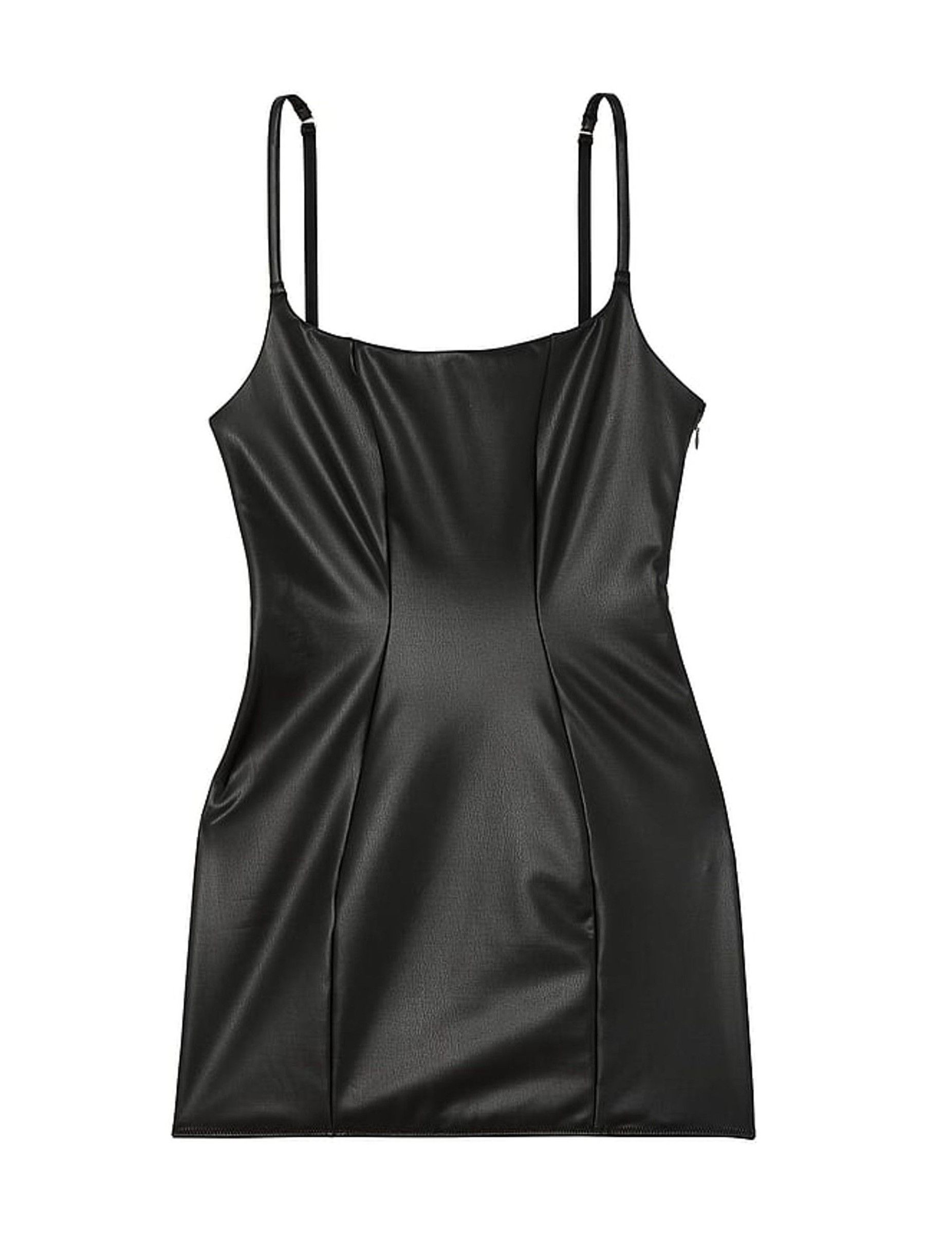 Black Faux Leather Mini Dress - Image 3 of 3