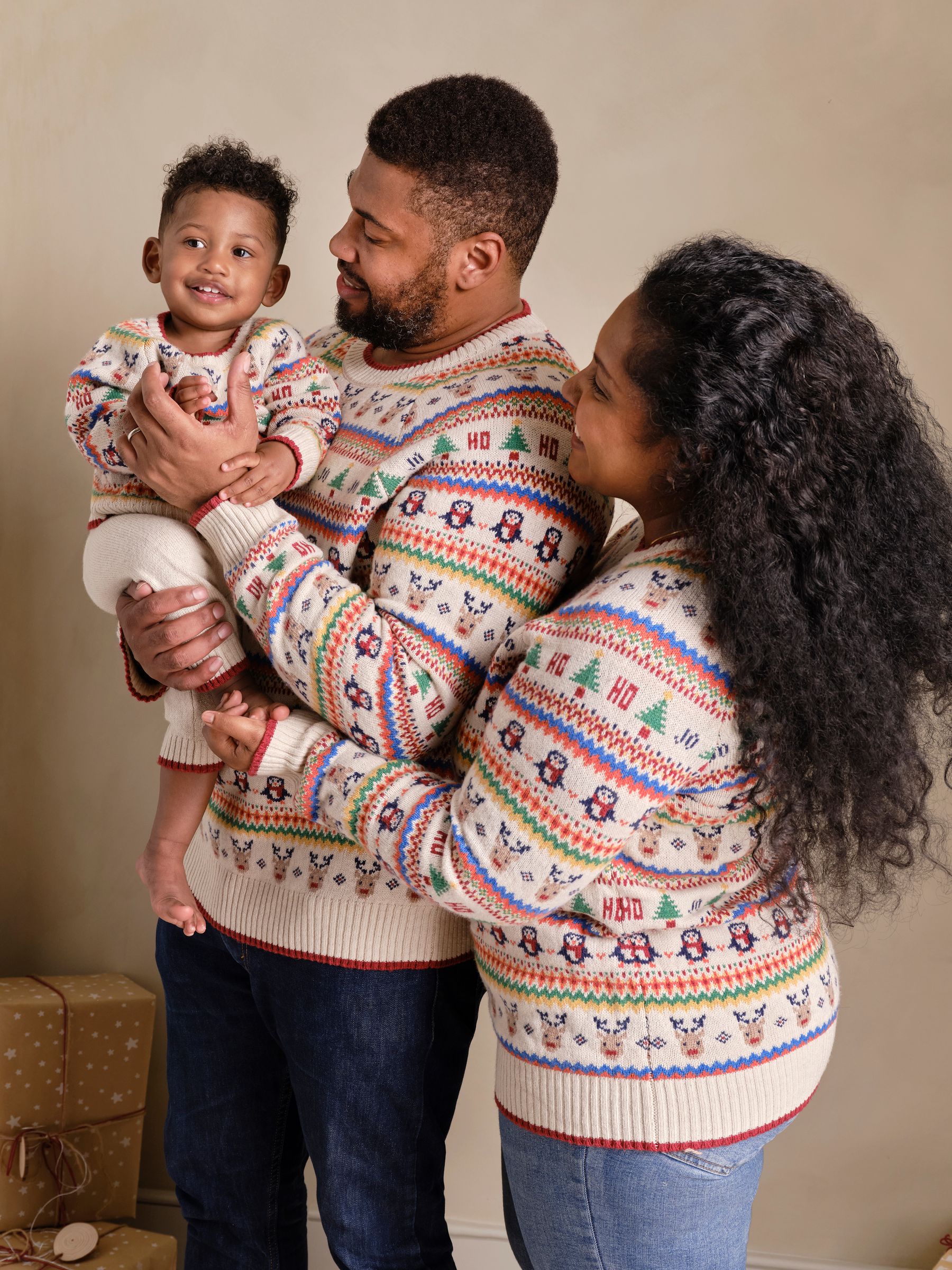 Ecru Knitted Christmas Festive Friends Fair Isle Jumper - Image 10 of 11