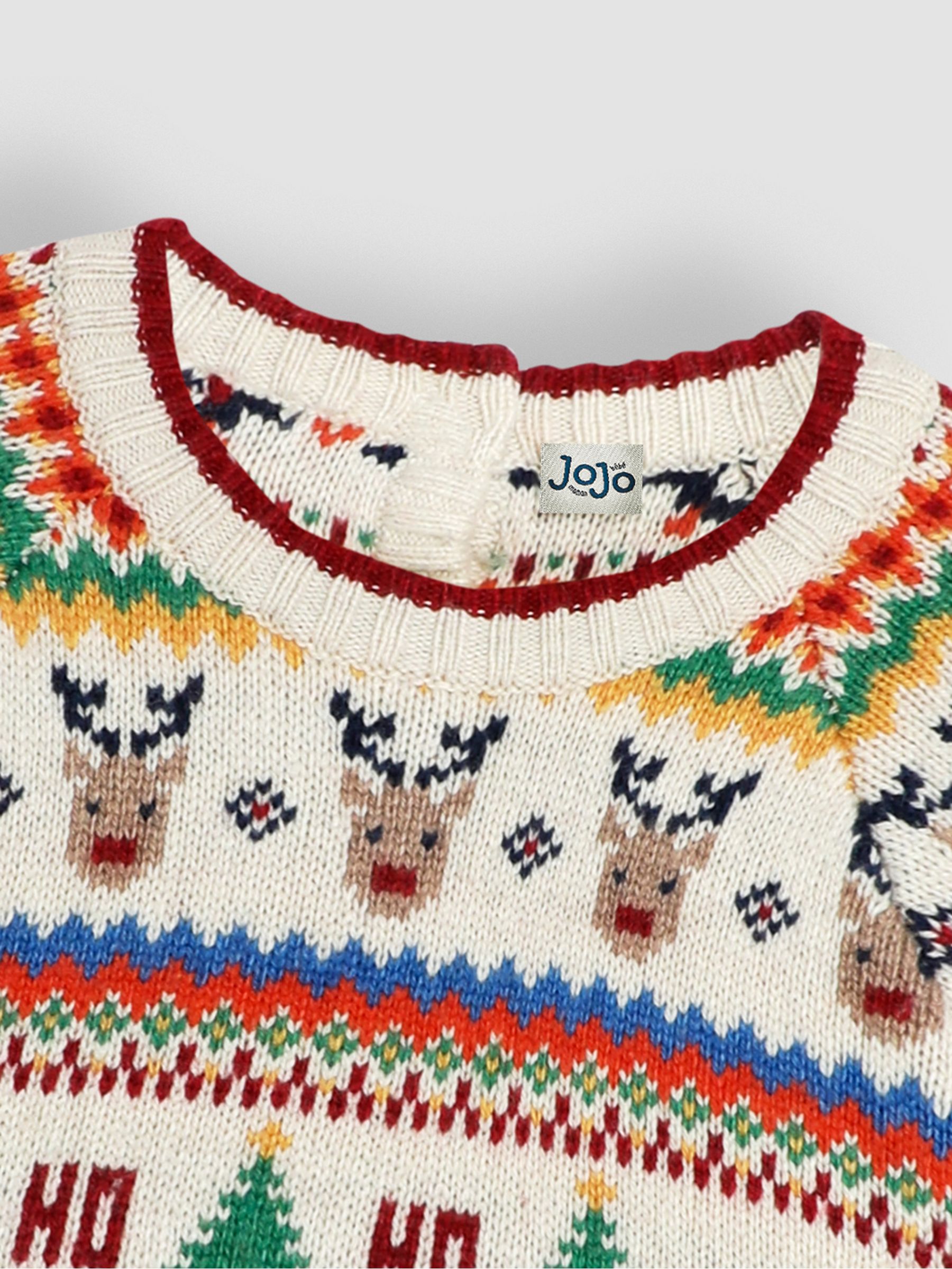 Ecru Knitted Christmas Festive Friends Fair Isle Jumper - Image 6 of 11