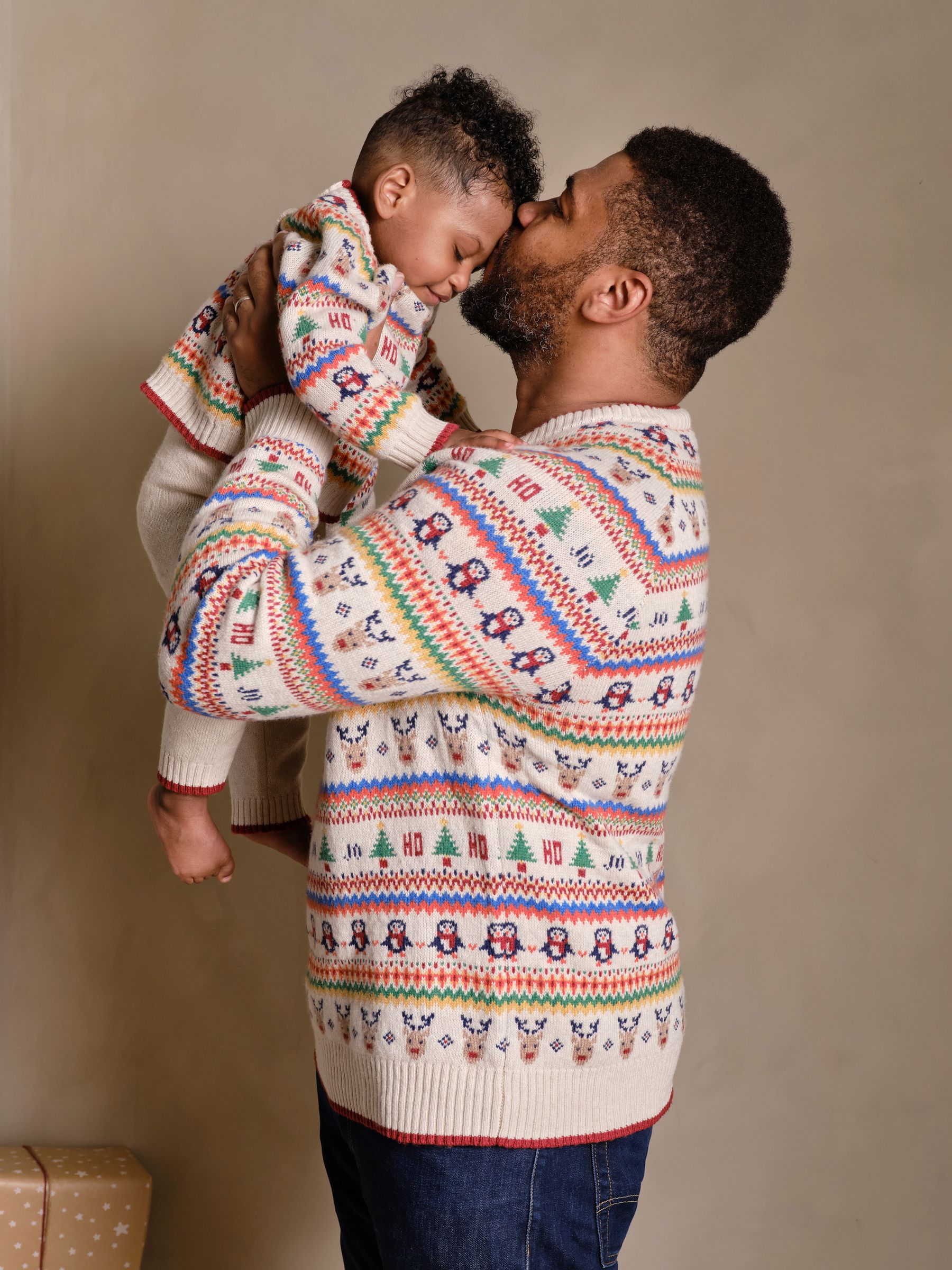 Ecru Knitted Christmas Festive Friends Fair Isle Jumper - Image 9 of 11