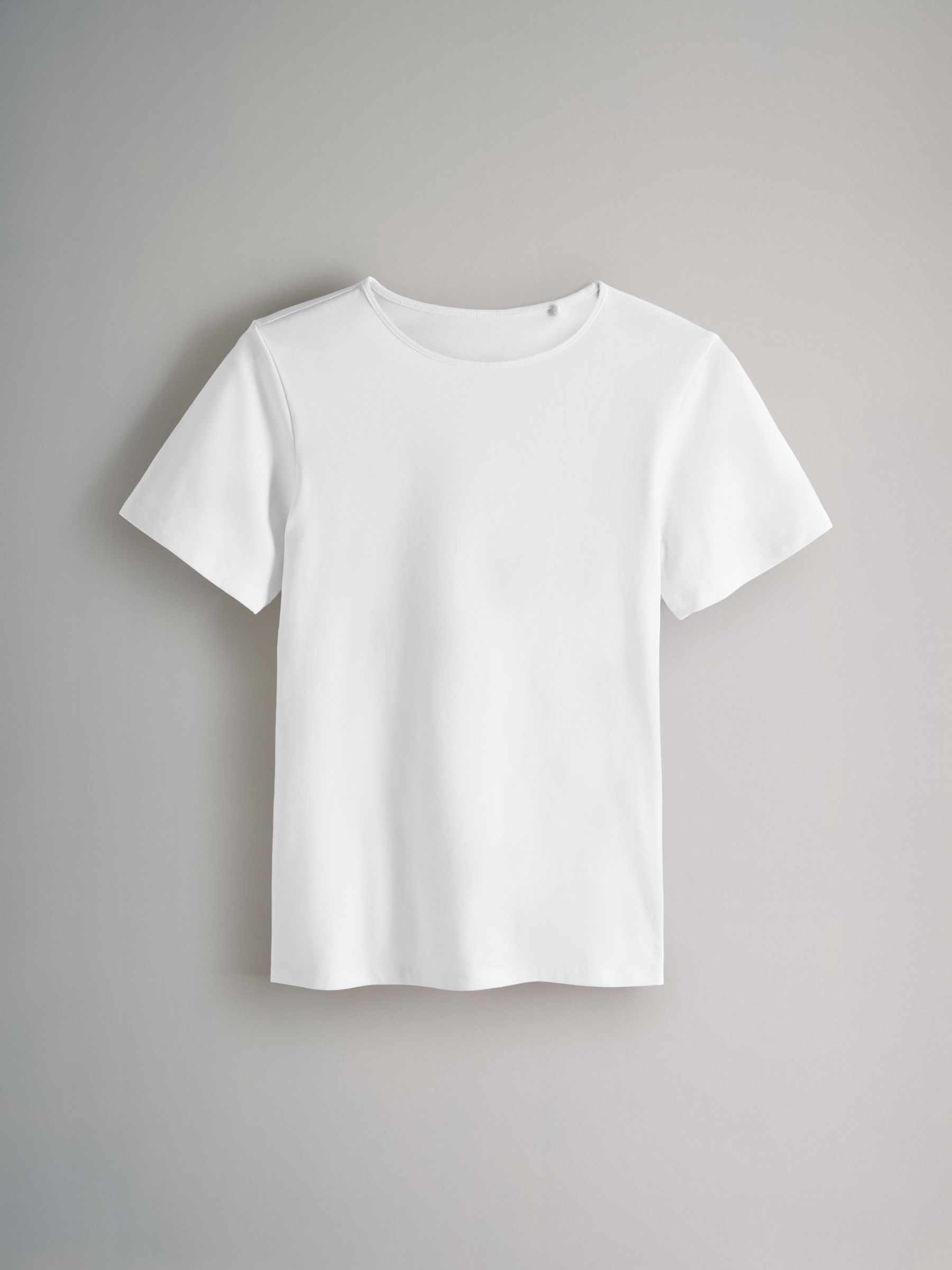 White/Black - 5 Pack Fitted Crew Neck T-Shirts - Image 2 of 5 White/Black - 5 Pack Fitted Crew Neck T-Shirts - Image 2 of 5