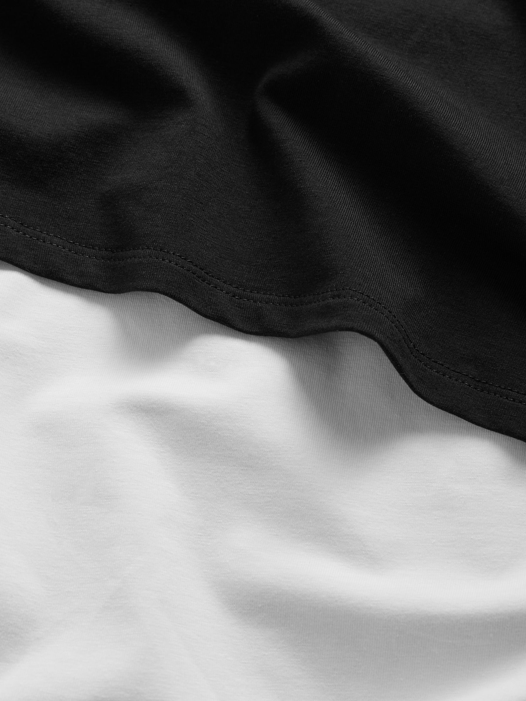 White/Black - 5 Pack Fitted Crew Neck T-Shirts - Image 5 of 5 White/Black - 5 Pack Fitted Crew Neck T-Shirts - Image 5 of 5
