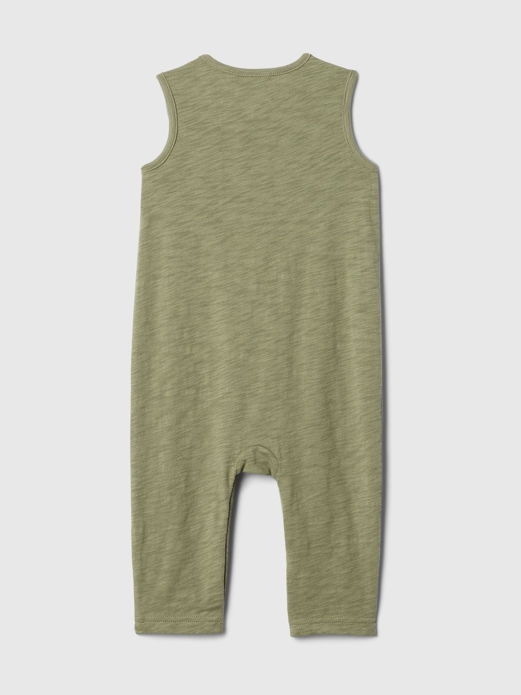 Green Brannan Bear Henley Tank Rompersuit - Image 2 of 2