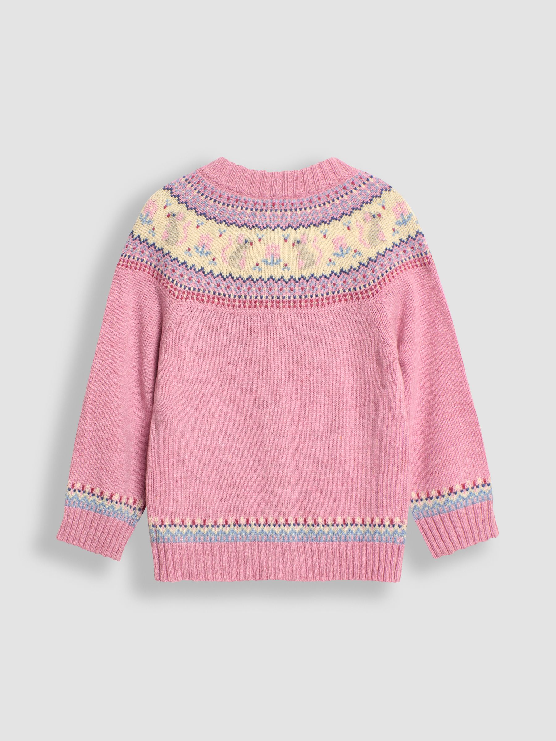 Pink Mouse Knit Fairisle Pattern Cardigan - Image 2 of 3