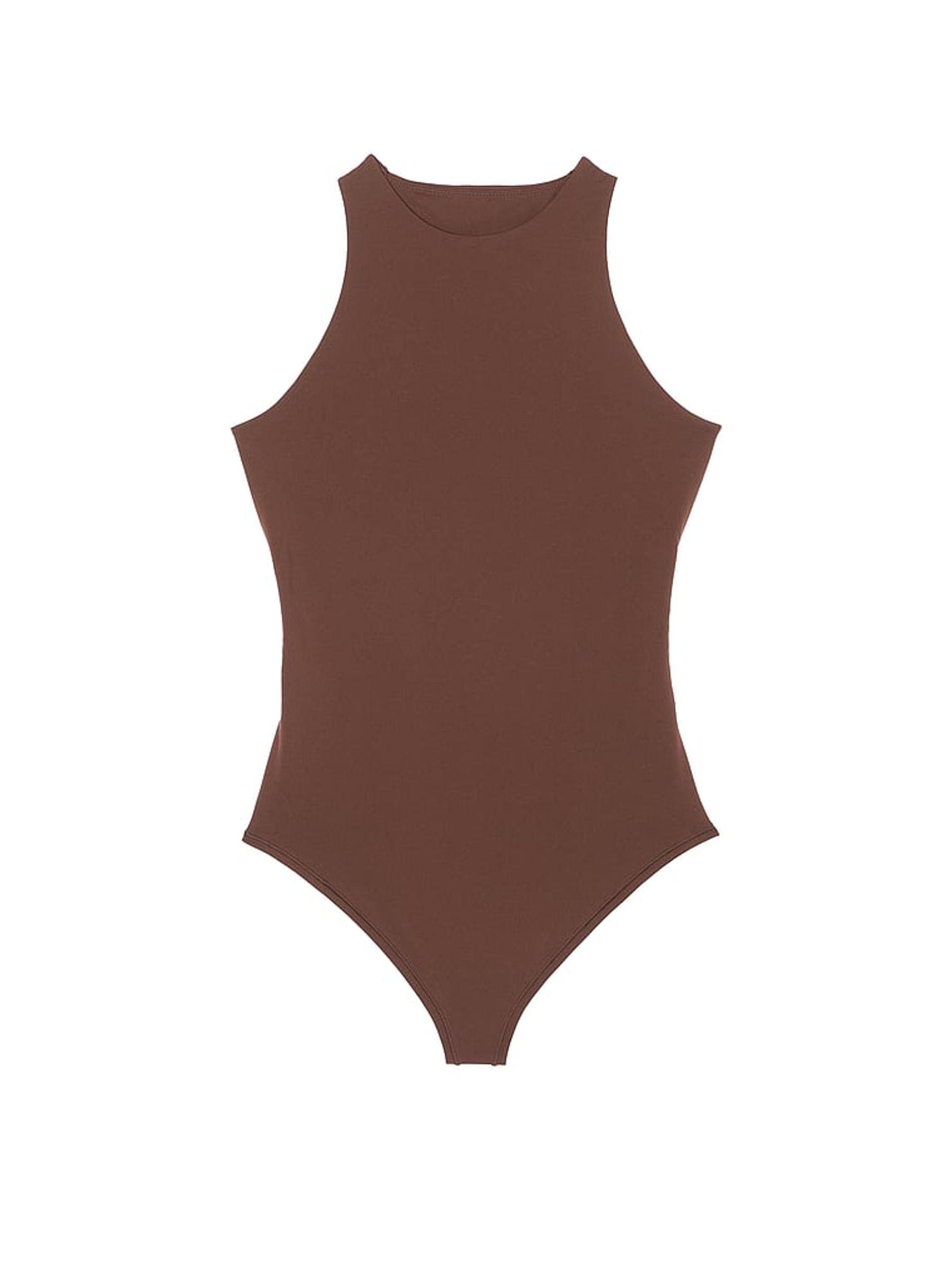 Ganache Brown Soft Stretch Tank Bodysuit - Image 3 of 3