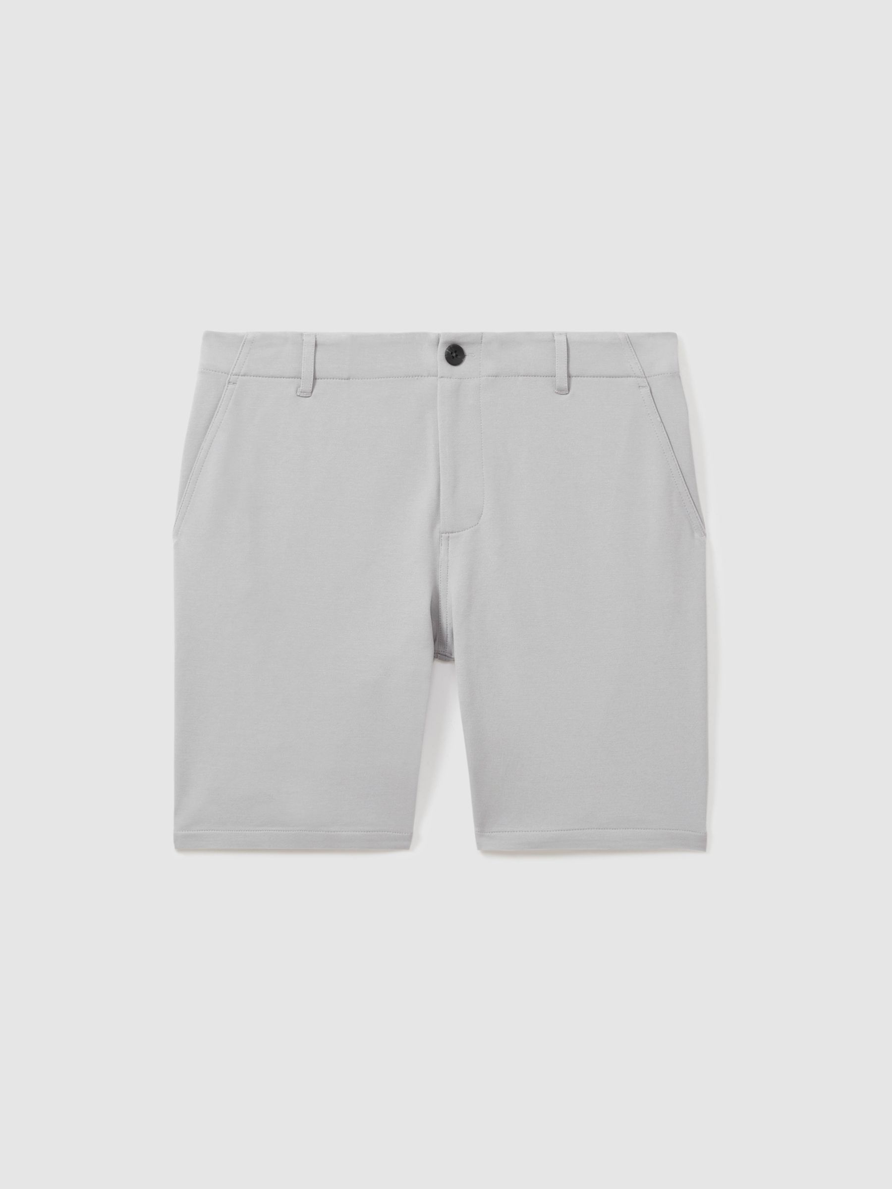 Paige Tailored Knitted Shorts in Grey - Image 1 of 6