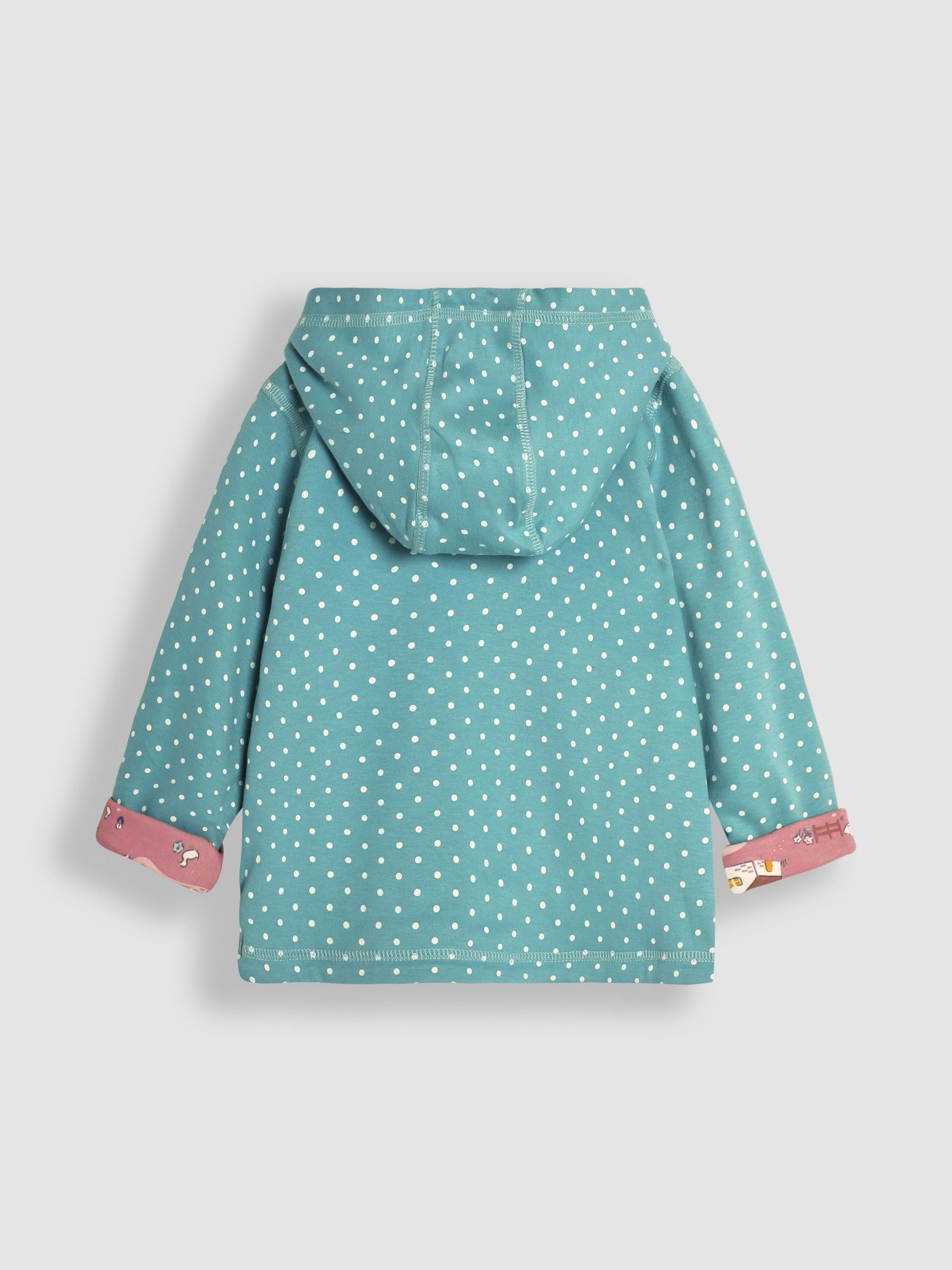 Duck Egg Blue Guinea Pig Appliqué Reversible Hoodie - Image 3 of 8