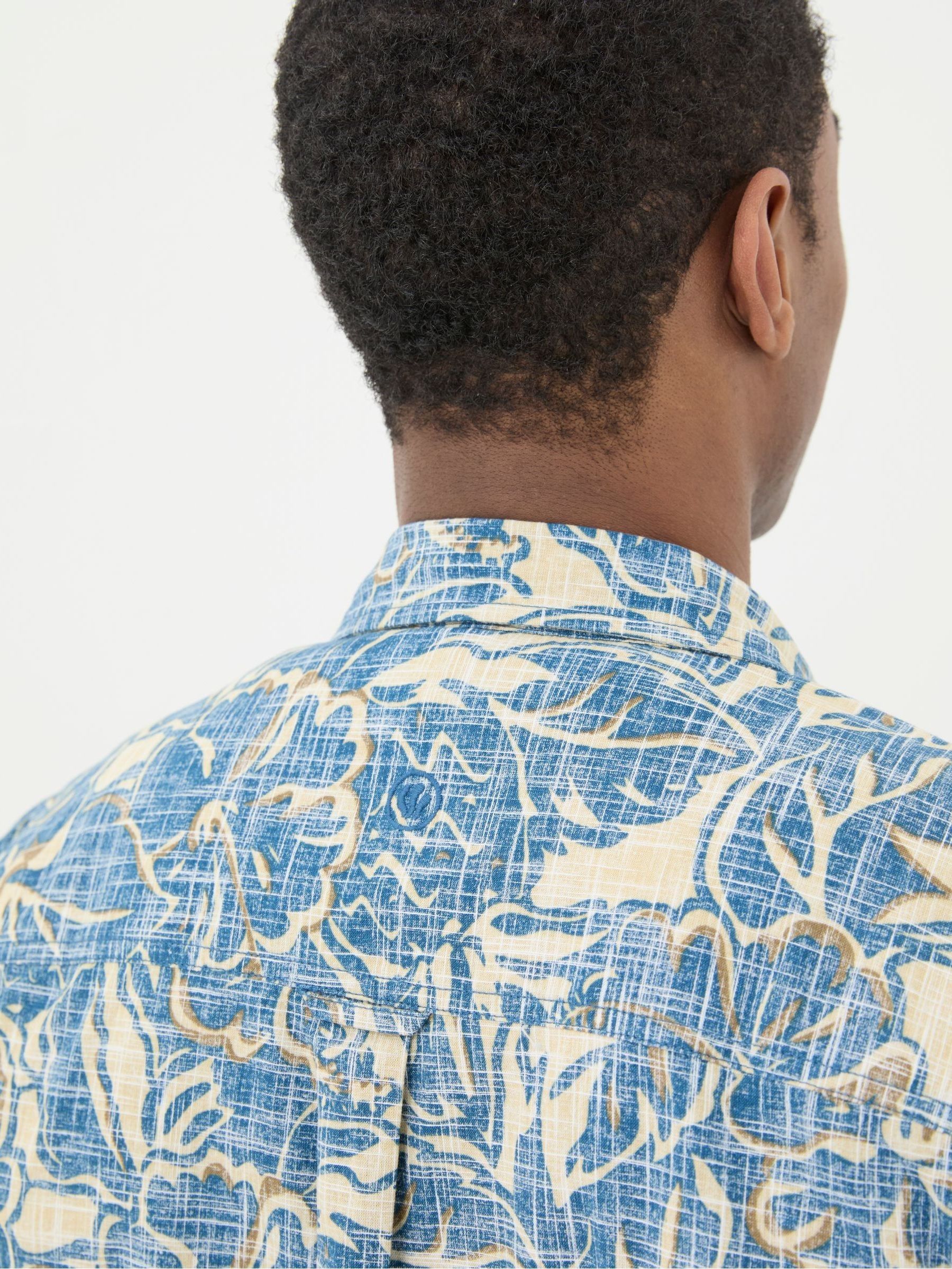 Blue Vintage Tropical Print Shirt - Image 3 of 5