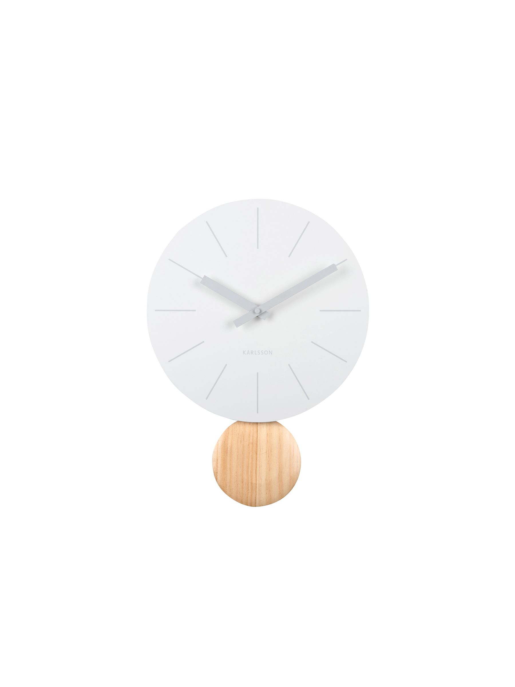 Karlsson White Arlo Pendulum Wall Clock - Image 1 of 4