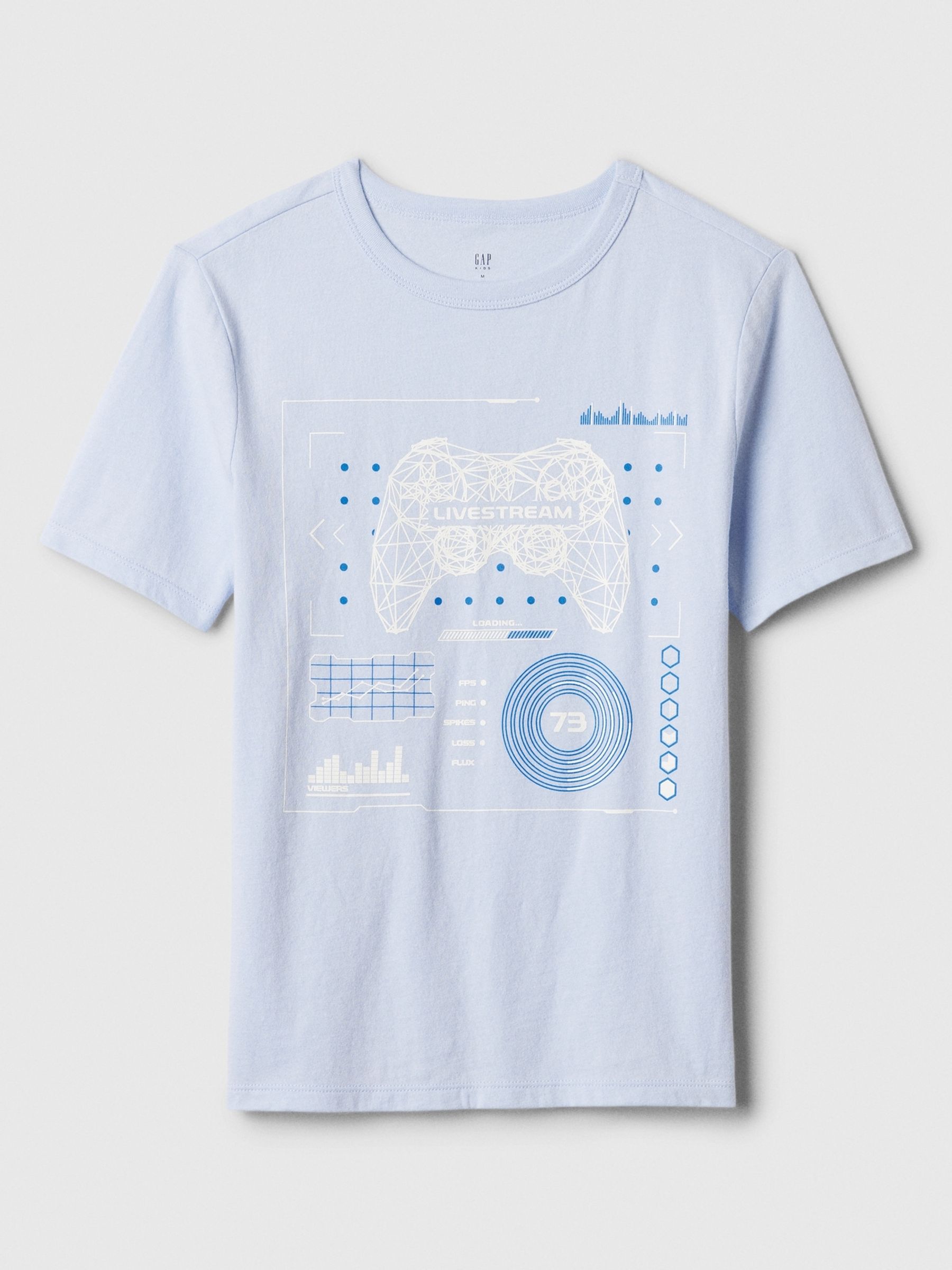 Dark Blue Graphic Crew Neck Short Sleeve T-Shirt (4-13yrs) - Image 1 of 2