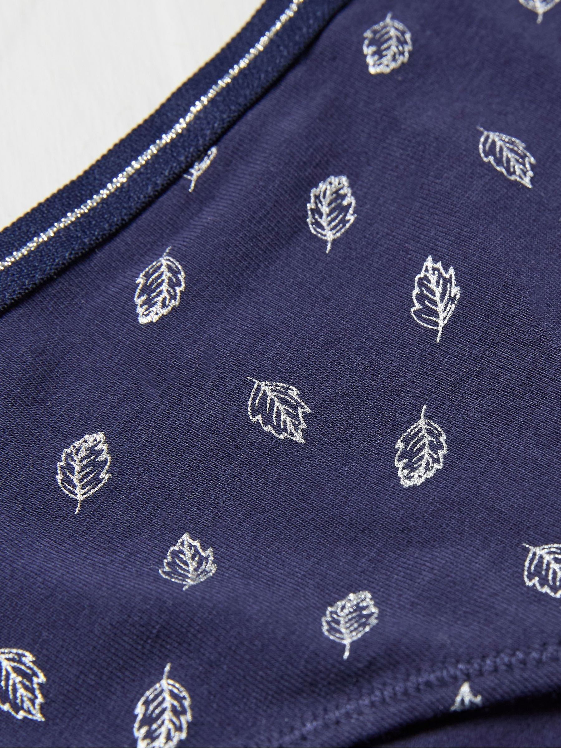 Blue Foil Leaf Mini Knickers - Image 2 of 2
