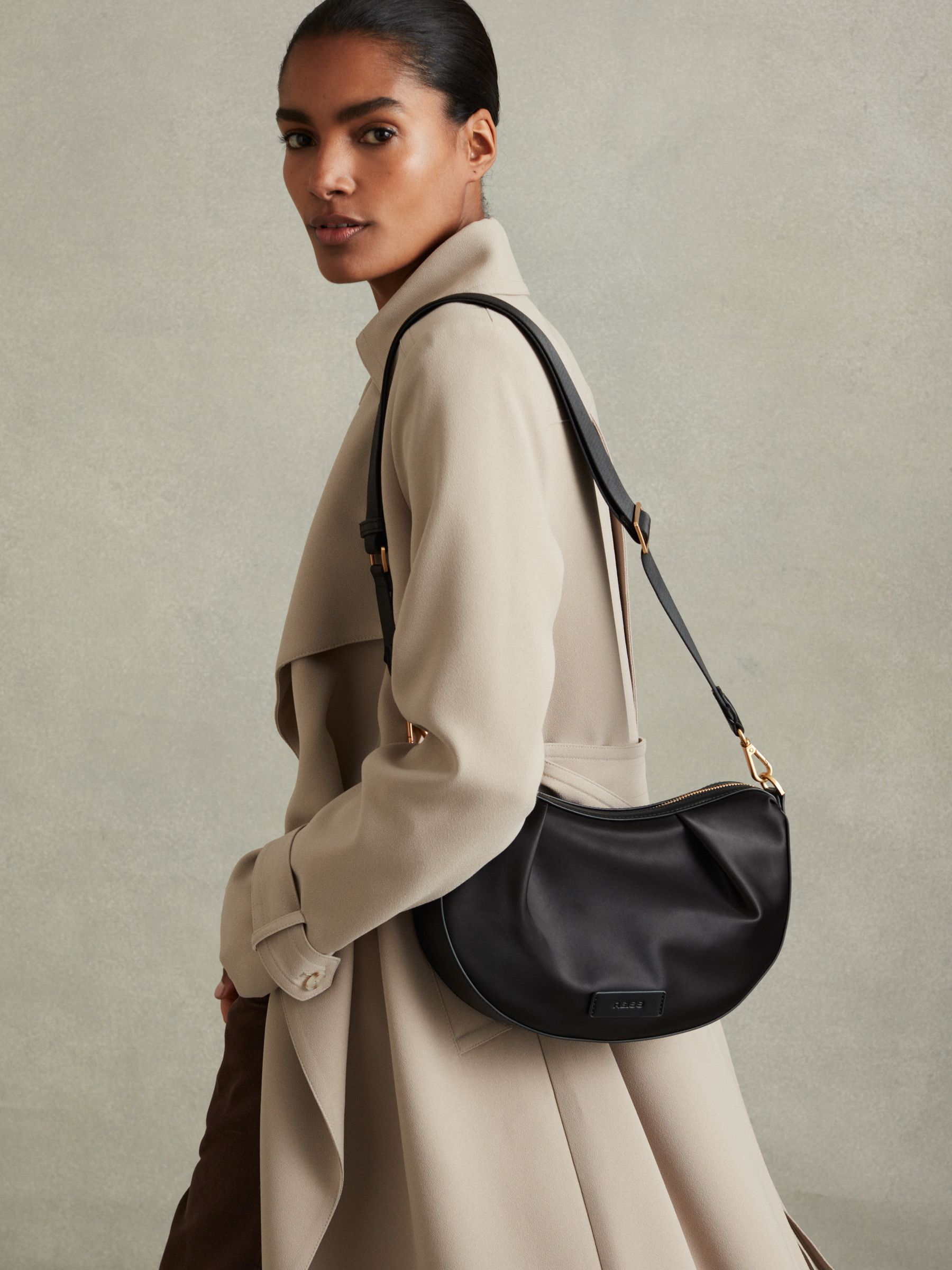 Adjustable Strap Cross Body Bag in Black - Image 2 of 5