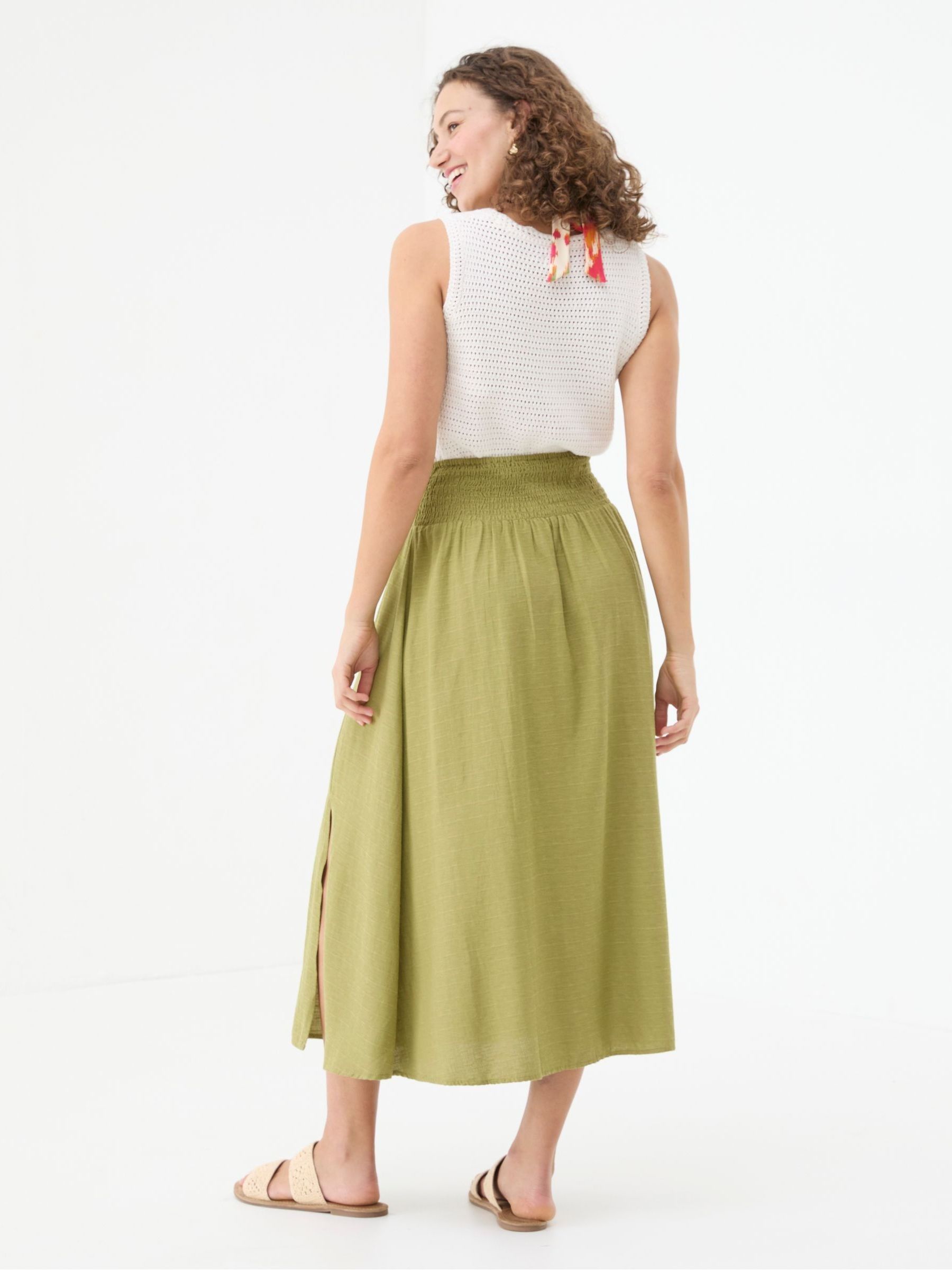 Sascha Green Midi Skirt - Image 2 of 6