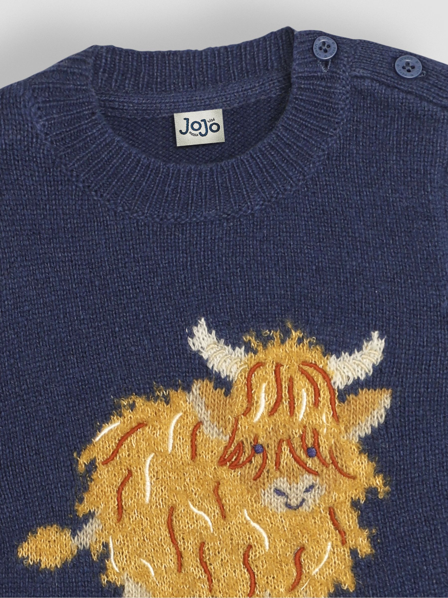 Denim Highland Cow Jumper - Image 3 of 3