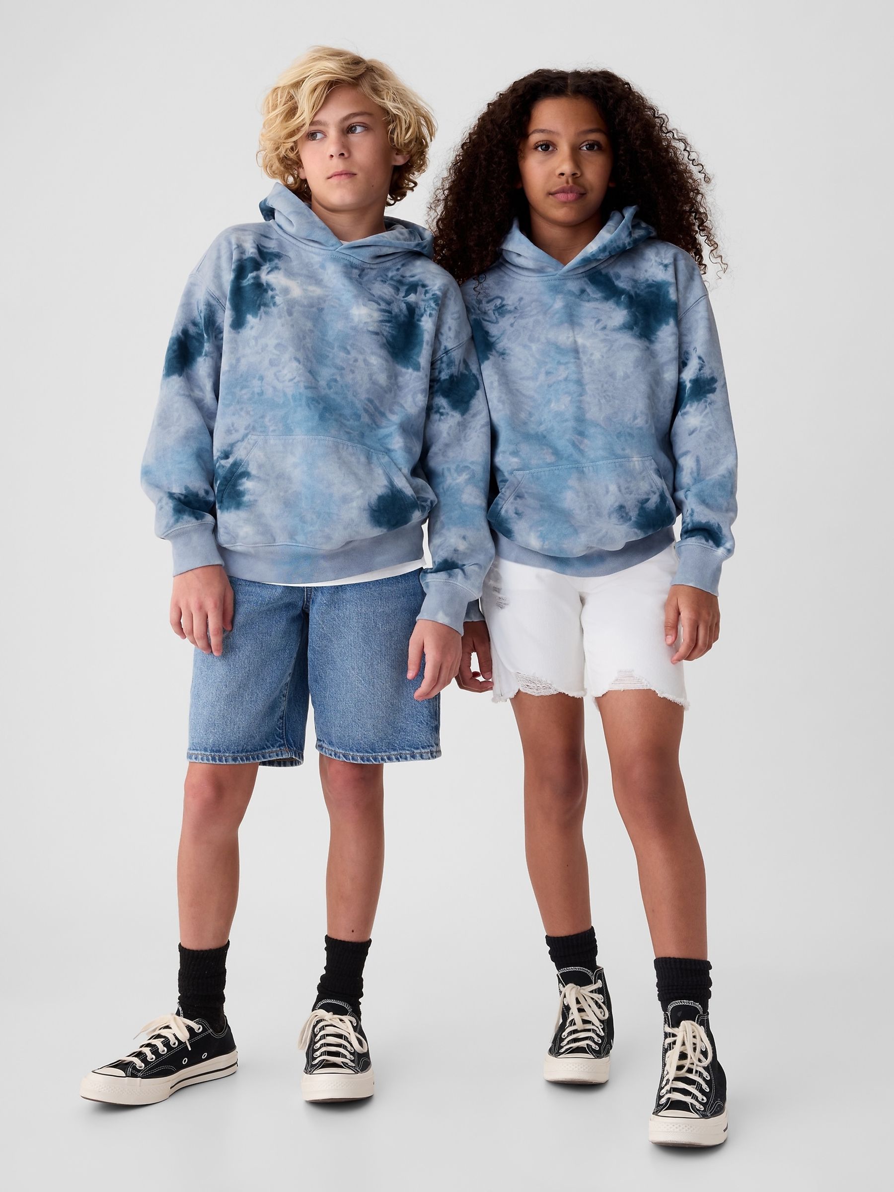 Blue Vintage Soft Oversized Hoodie - Image 1 of 5