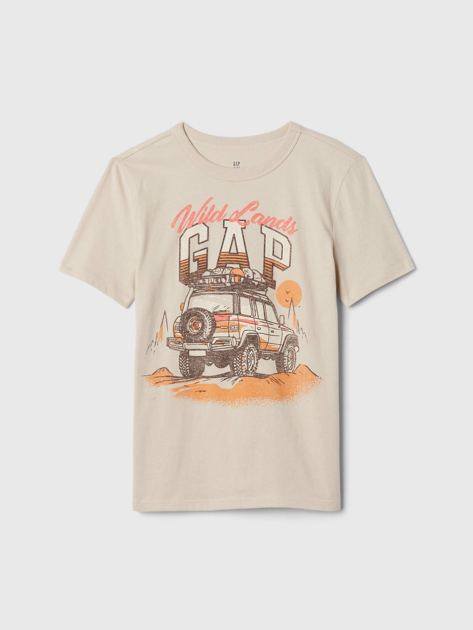 Beige Logo Graphic Short Sleeve Crew Neck T-Shirt (4-13yrs) - Image 1 of 1