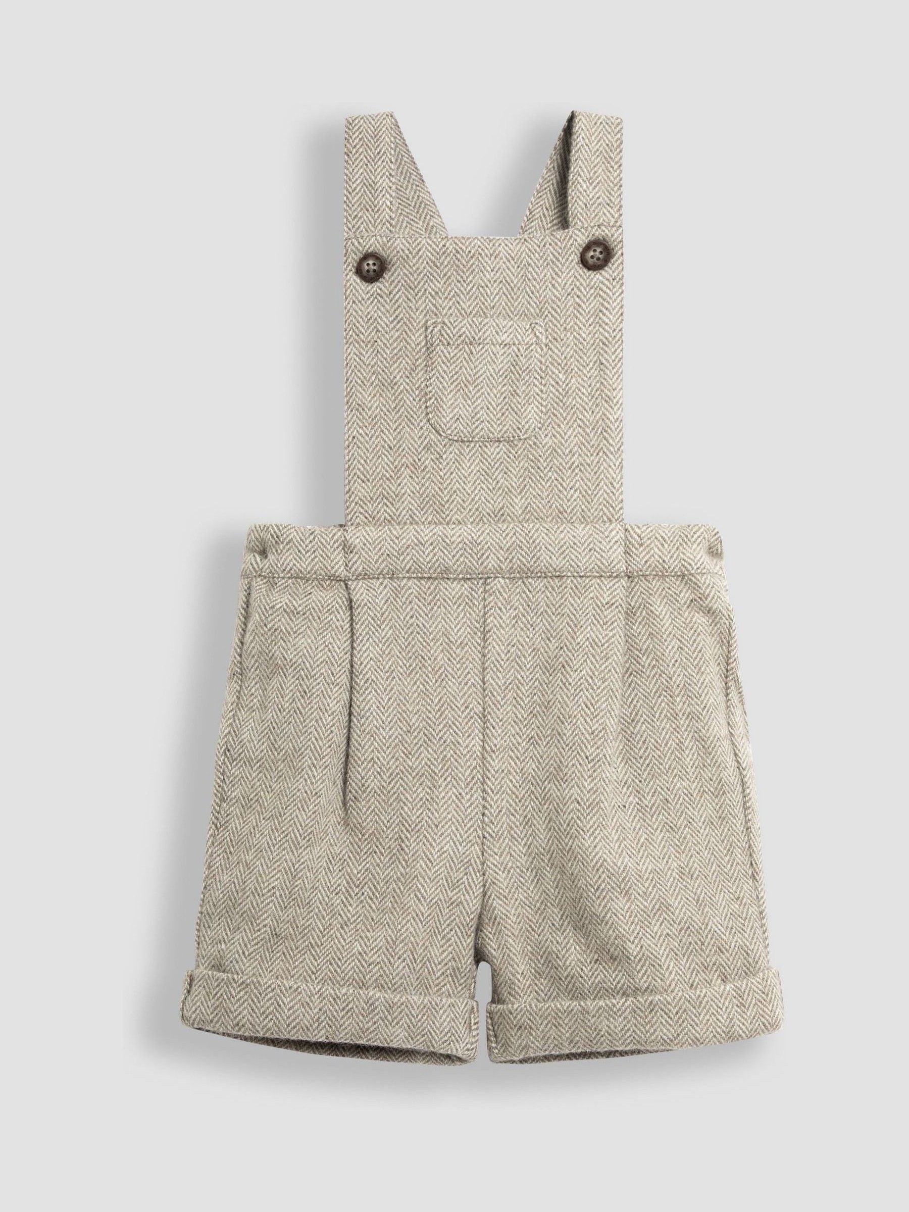 Natural Herringbone Dungarees And Top Set - Image 2 of 6