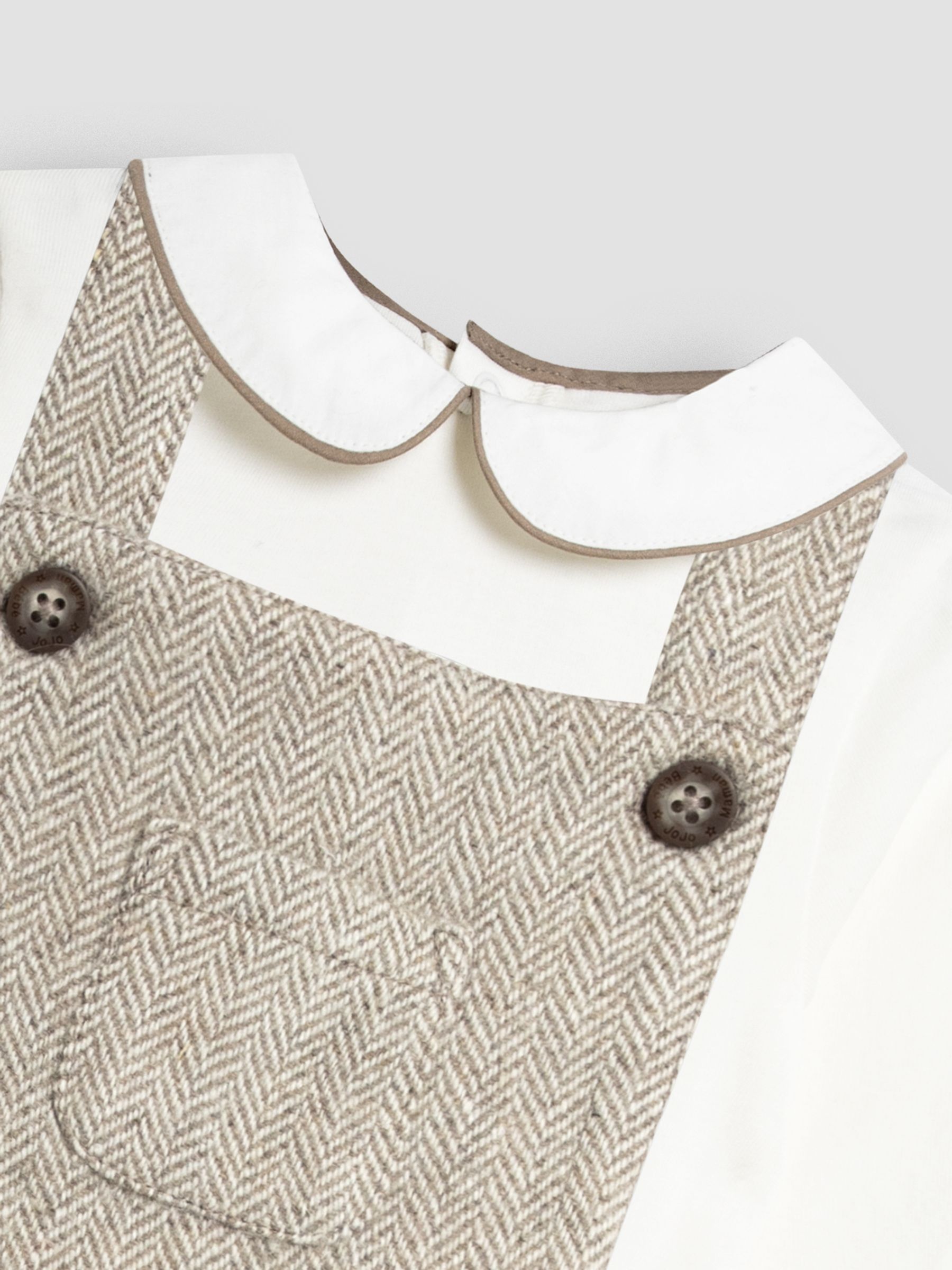 Natural Herringbone Dungarees And Top Set - Image 6 of 6
