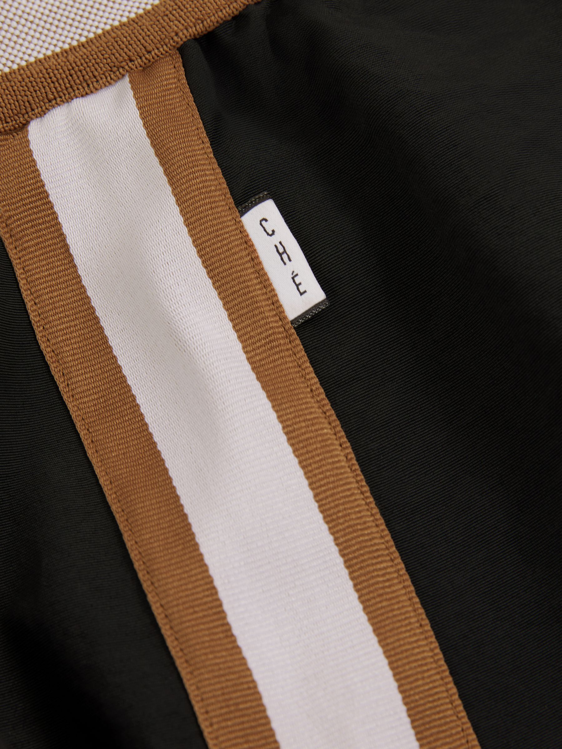 Contrast Stripe Elasticated Waist Swim Shorts in Black - Image 5 of 5