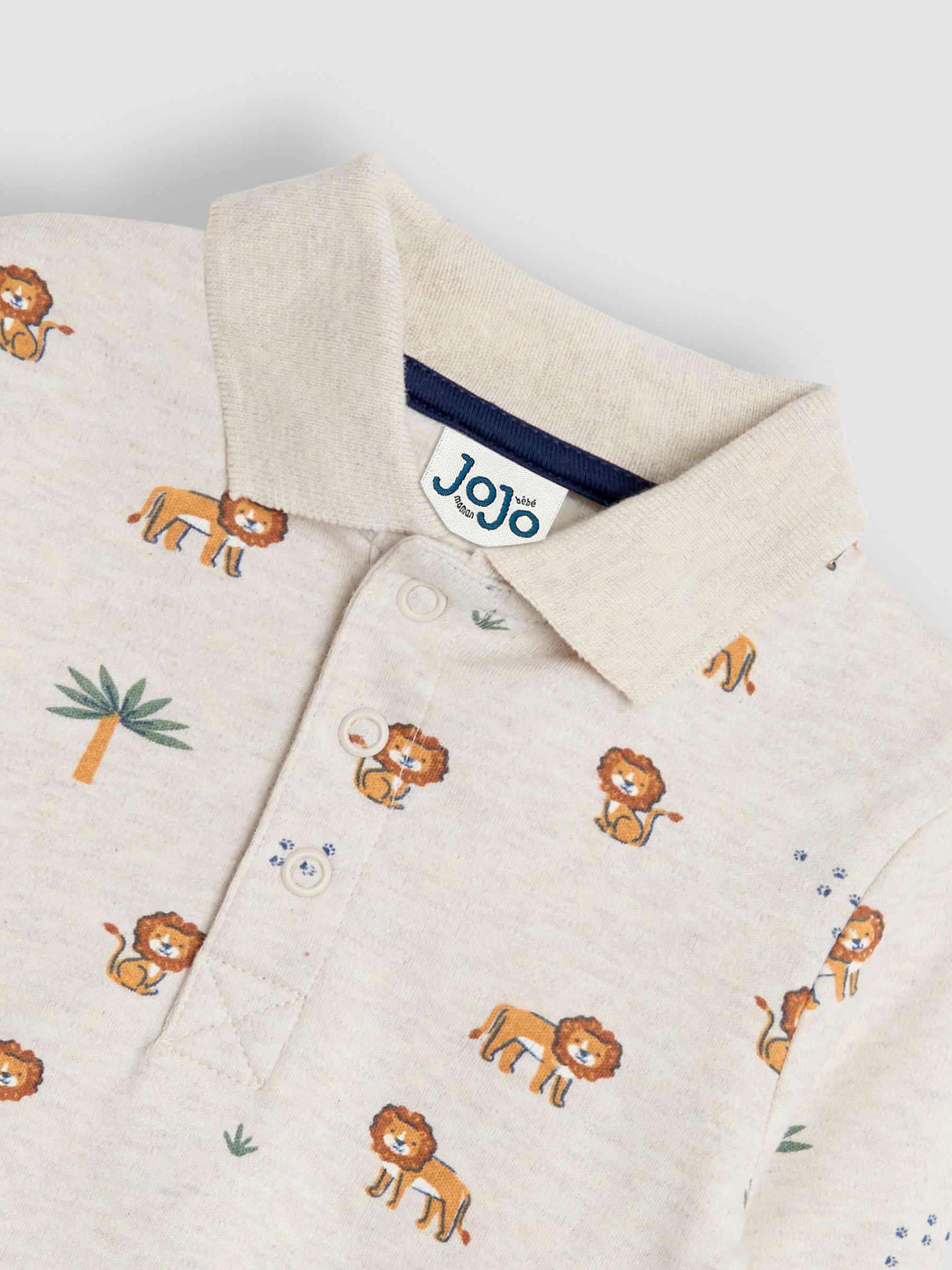 Neutral Lion Printed Polo Shirt Bodysuit - Image 3 of 3
