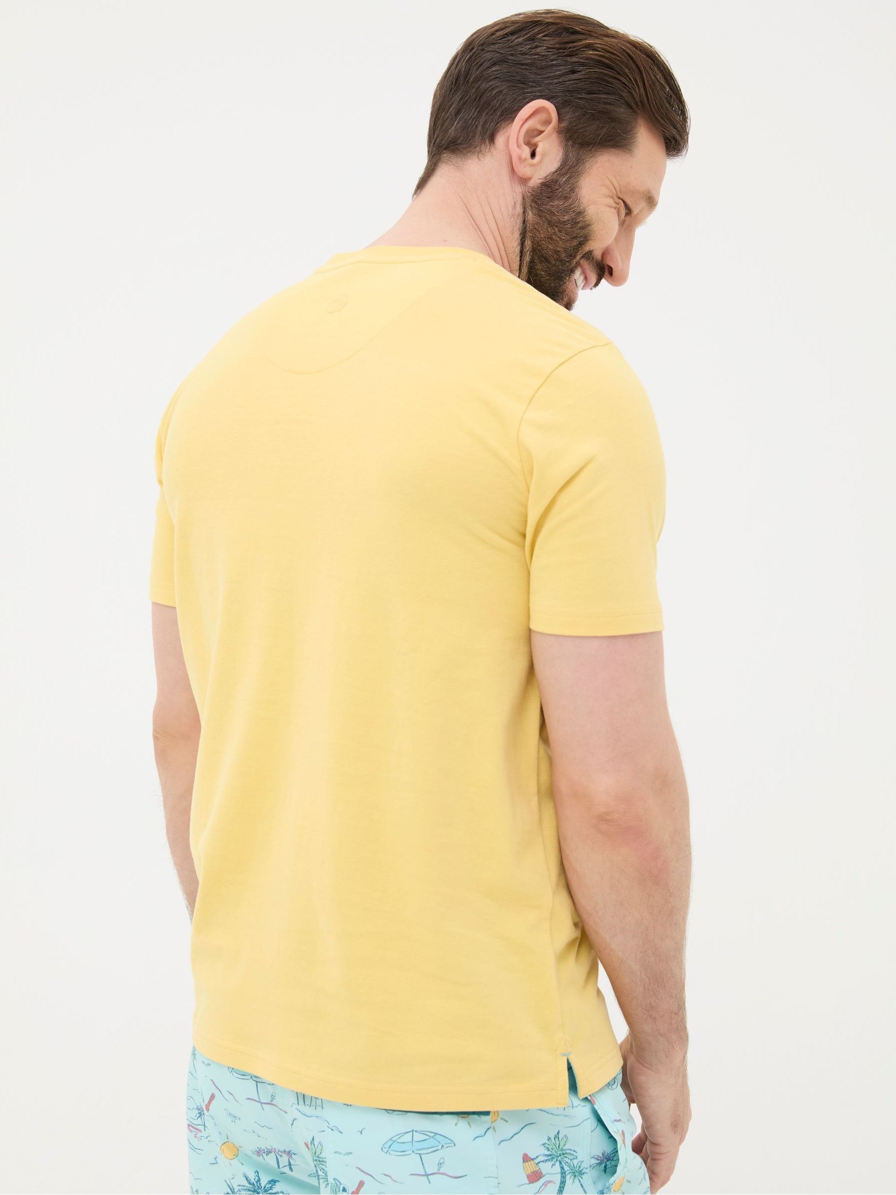 Judes Yellow Chest Stripe T-Shirt - Image 2 of 5