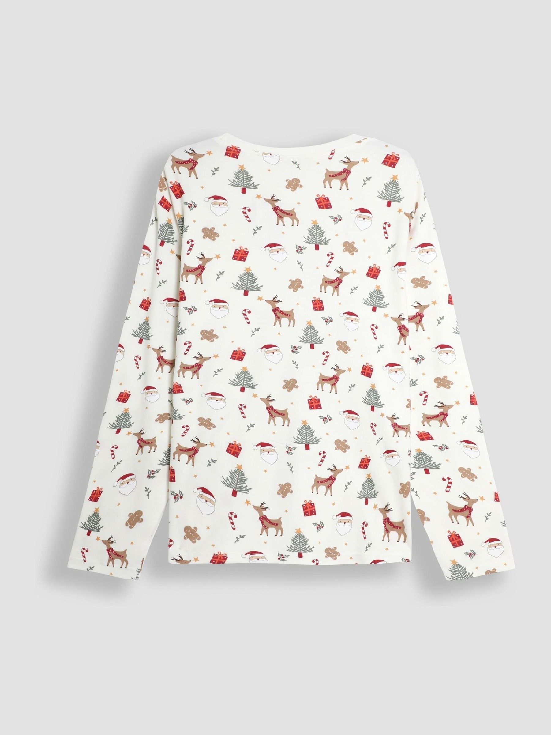 Cream Mens Christmas Print Pyjamas Set - Image 3 of 5