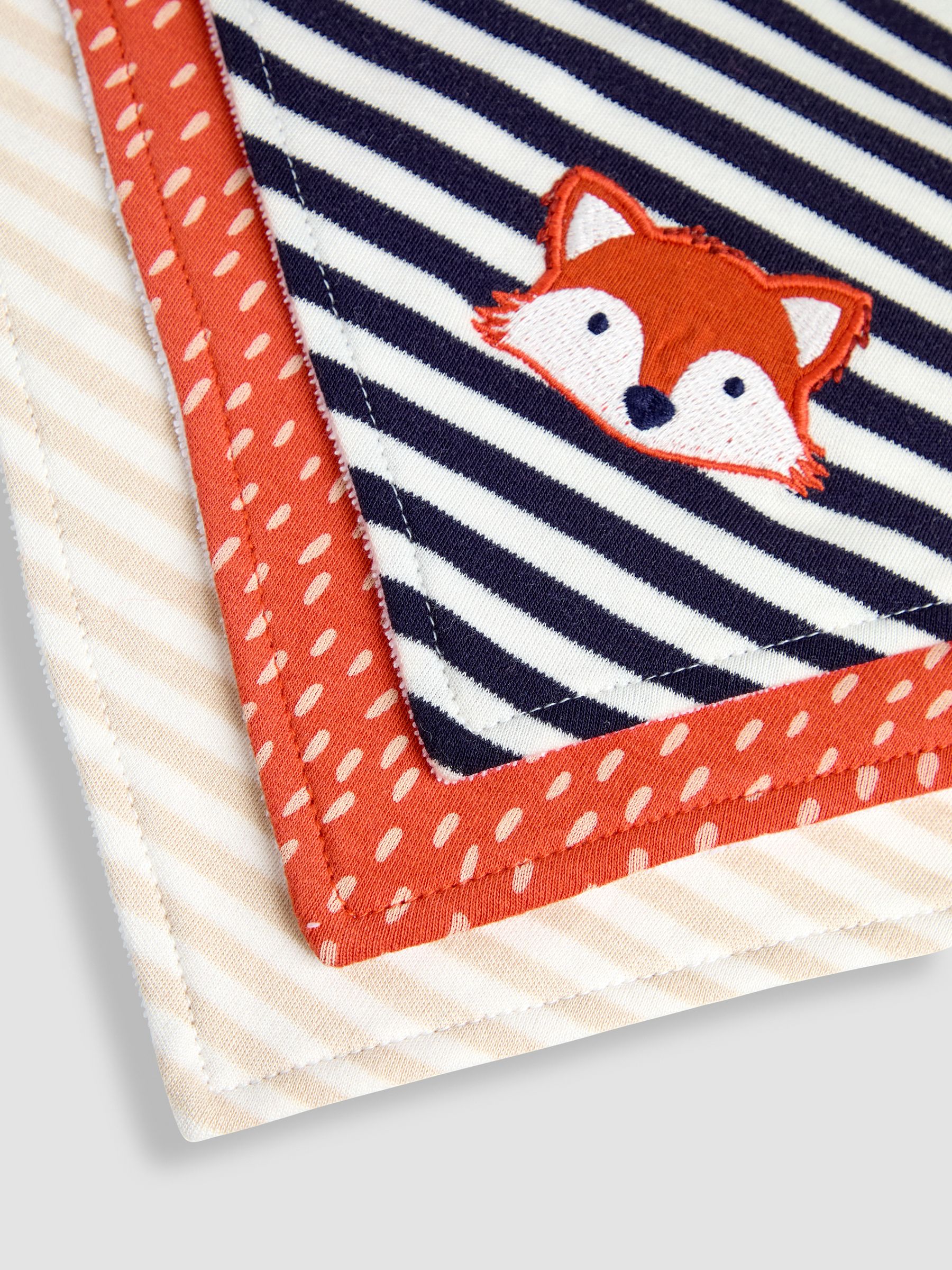 Navy Fox Dribble Bibs 3 Pack - Image 8 of 8