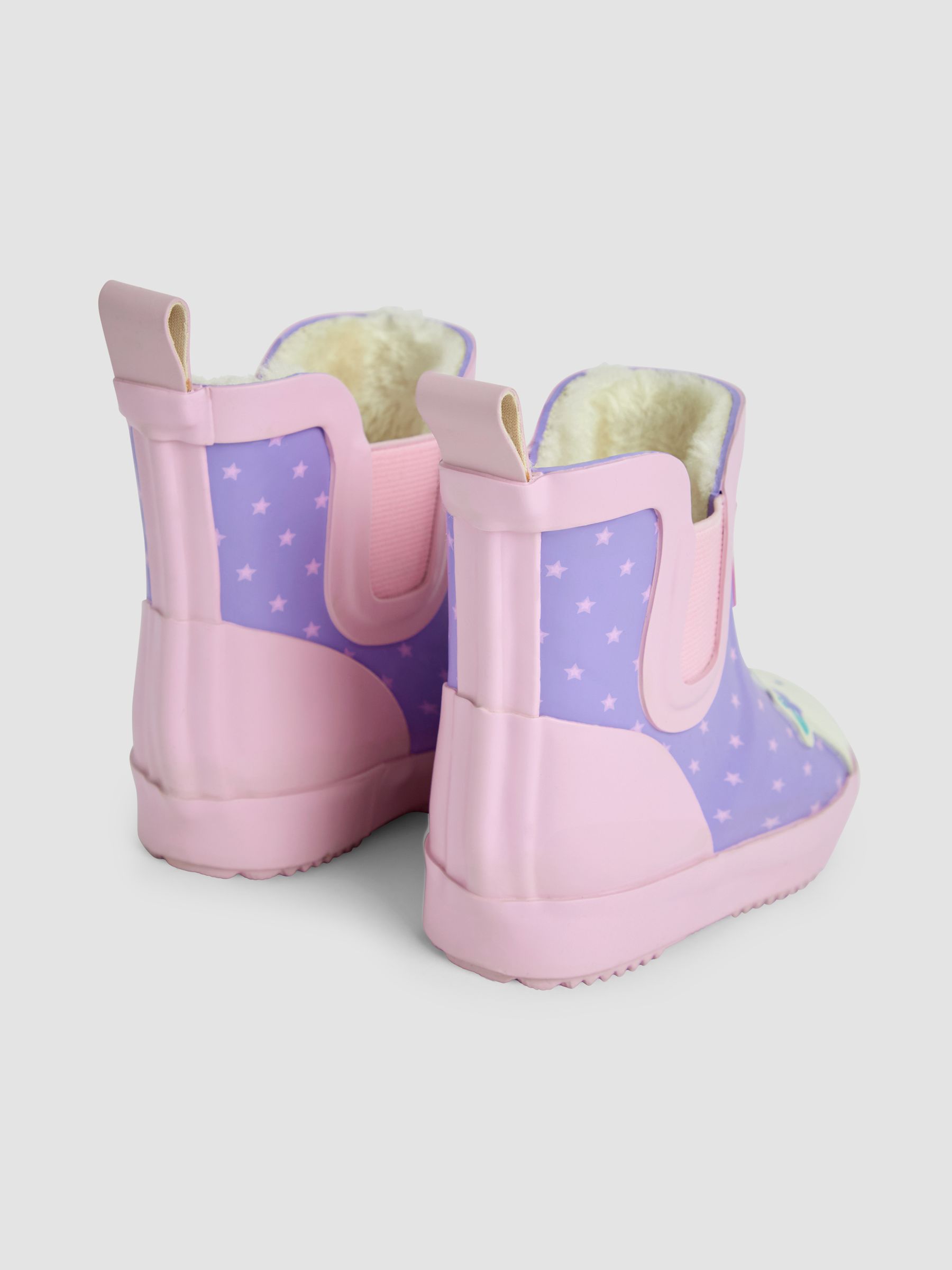Pink Cosy Lined Cat Ankle Wellies - Image 2 of 3