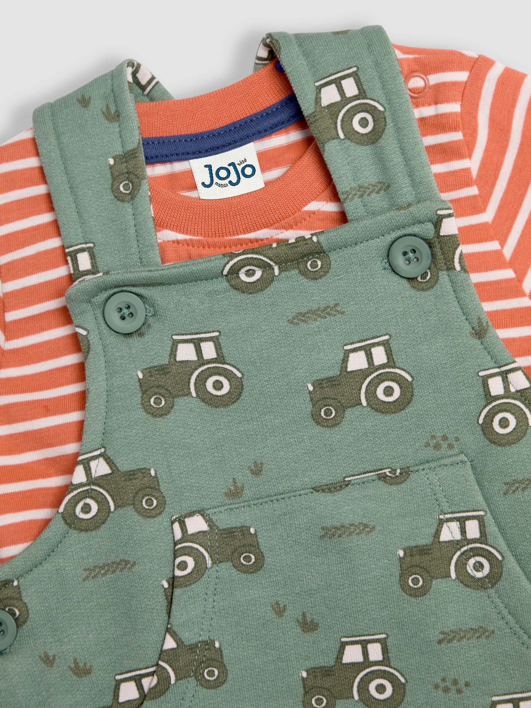 Khaki Print Dungarees & Top Set - Image 6 of 6